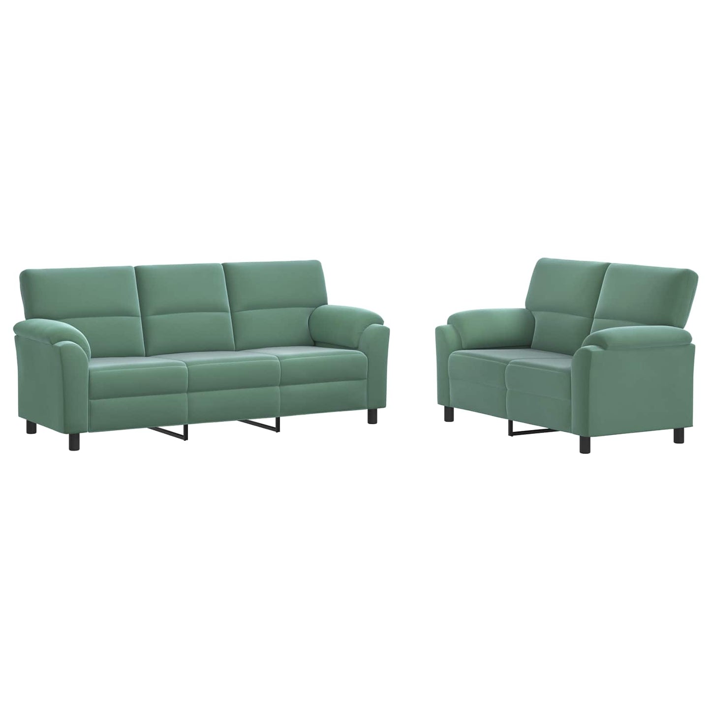 vidaXL Σετ Καναπέ 2 pcs Θαλασσί Βελούδο
