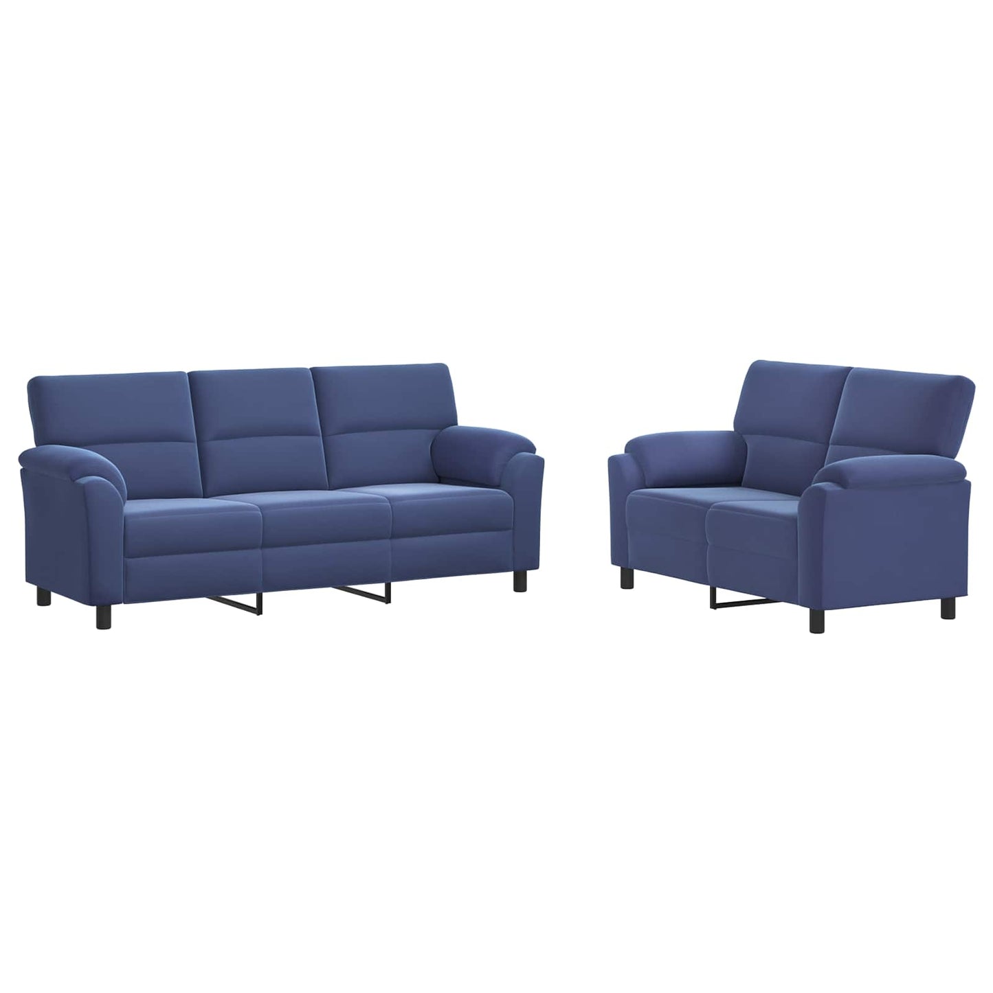 vidaXL Σετ Καναπέ 2 pcs Μπλε Αστυνομίας Βελούδο