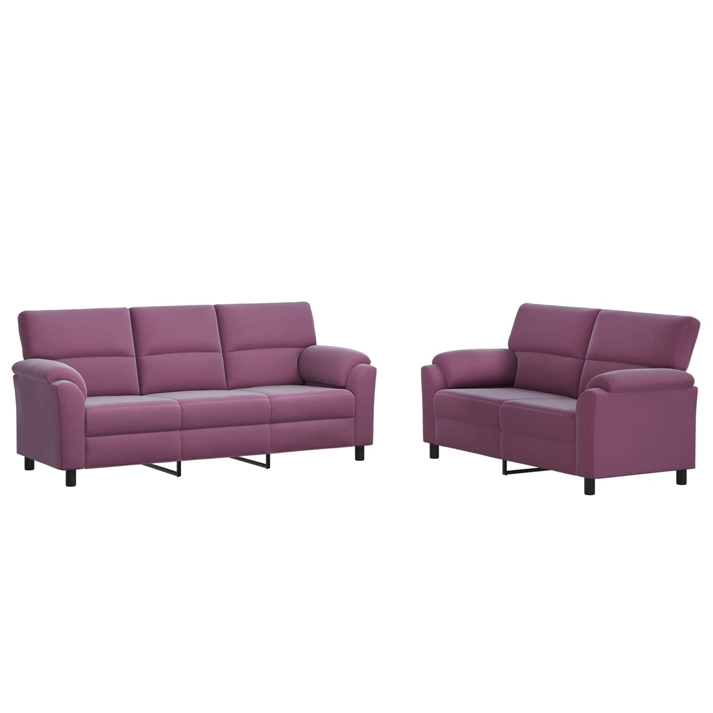 vidaXL Σετ Καναπέ 2 pcs Μοβ Βελούδο