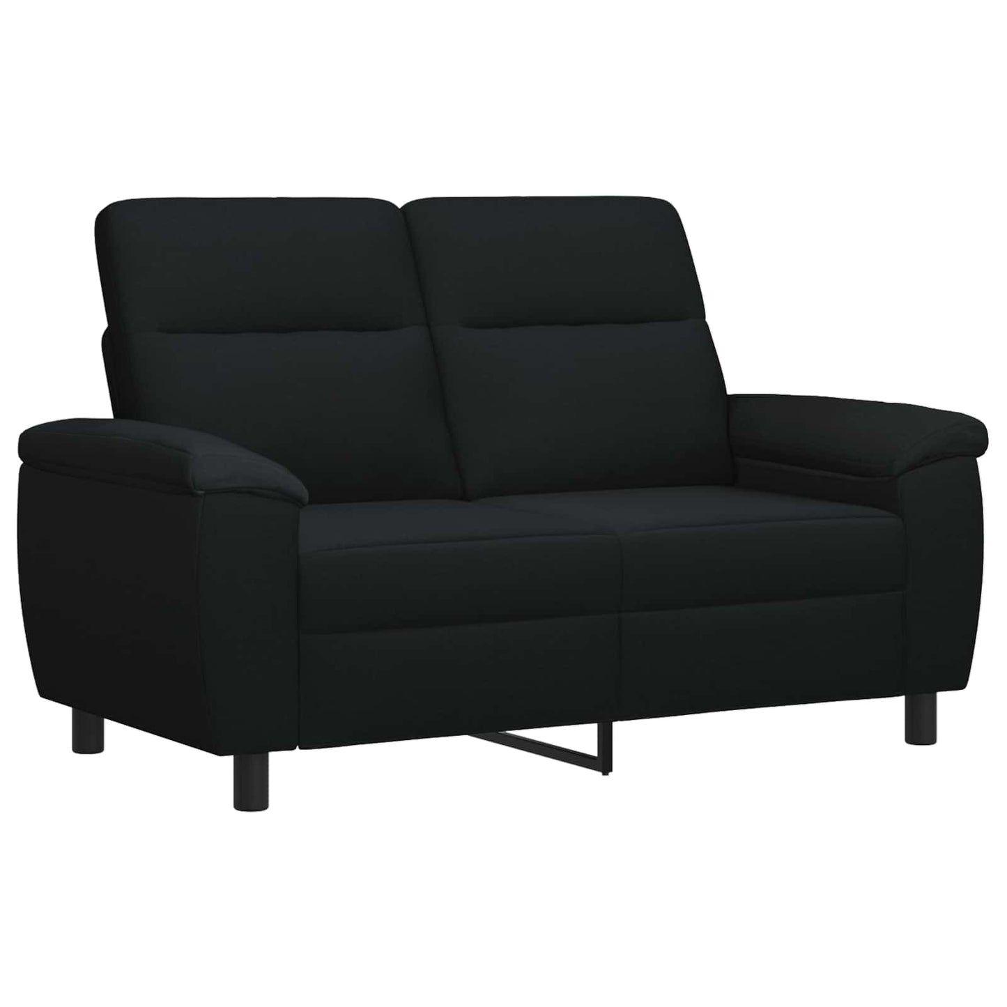 vidaXL Σετ Καναπέ 2 pcs Μαύρο Ύφασμα