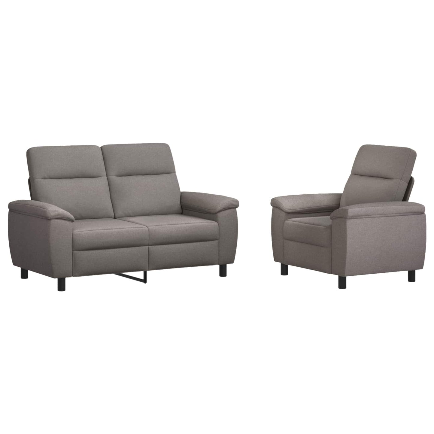 vidaXL Σετ Καναπέ 2 pcs Taupe Ύφασμα