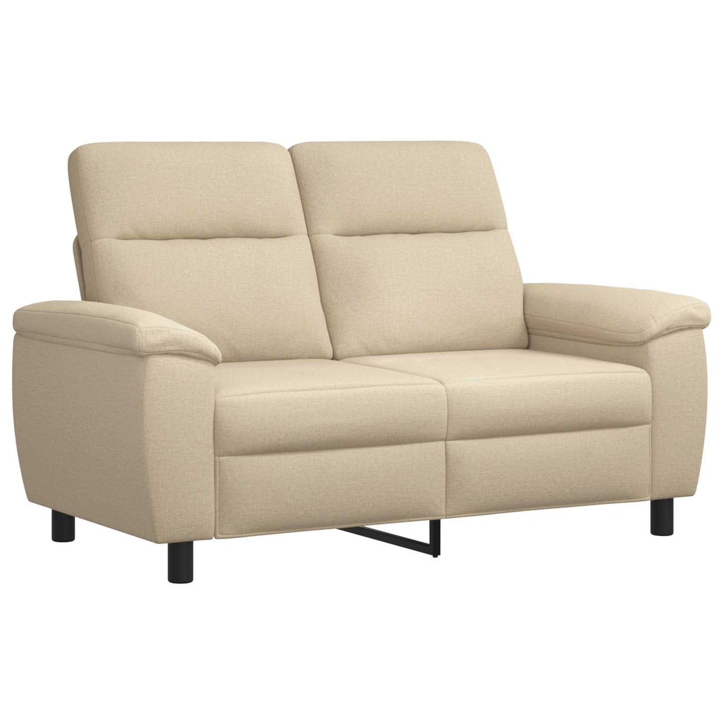 vidaXL Σετ Καναπέ 2 pcs Κρεμ Ύφασμα