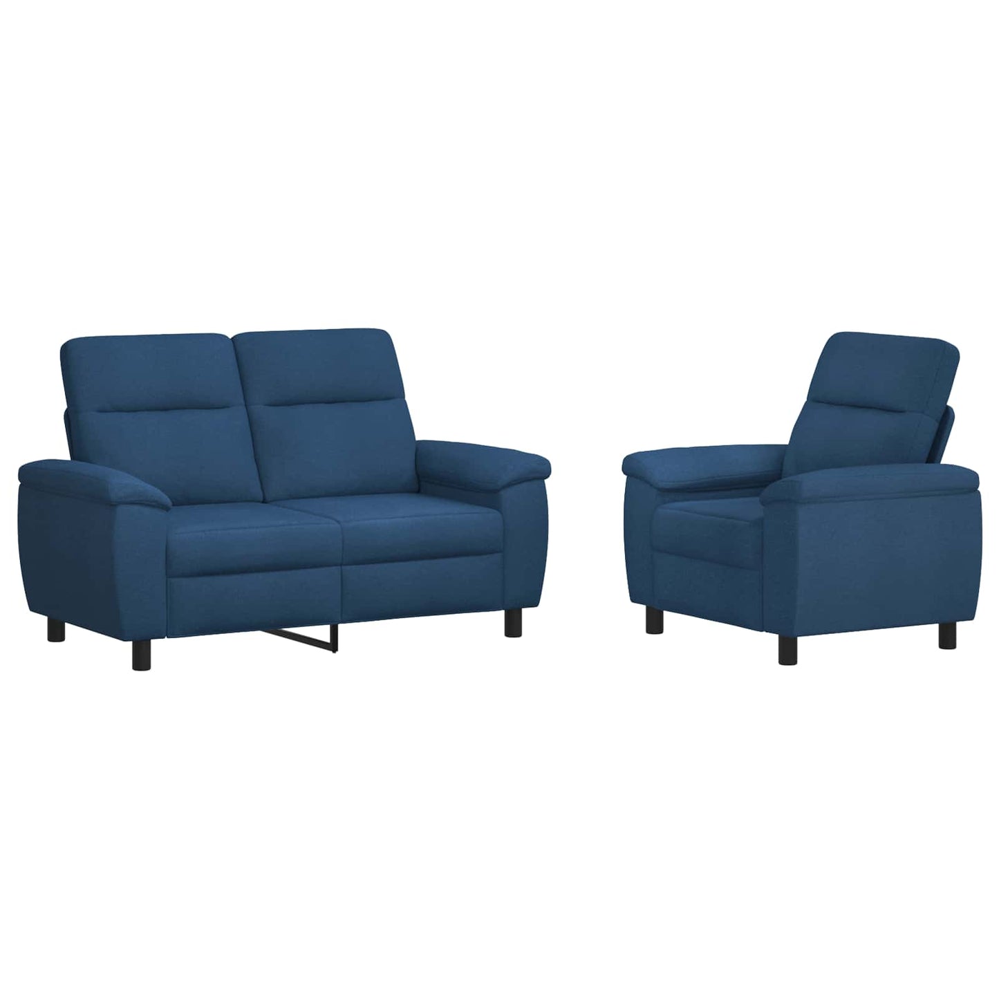 vidaXL Σετ Καναπέ 2 pcs Μπλε Ύφασμα