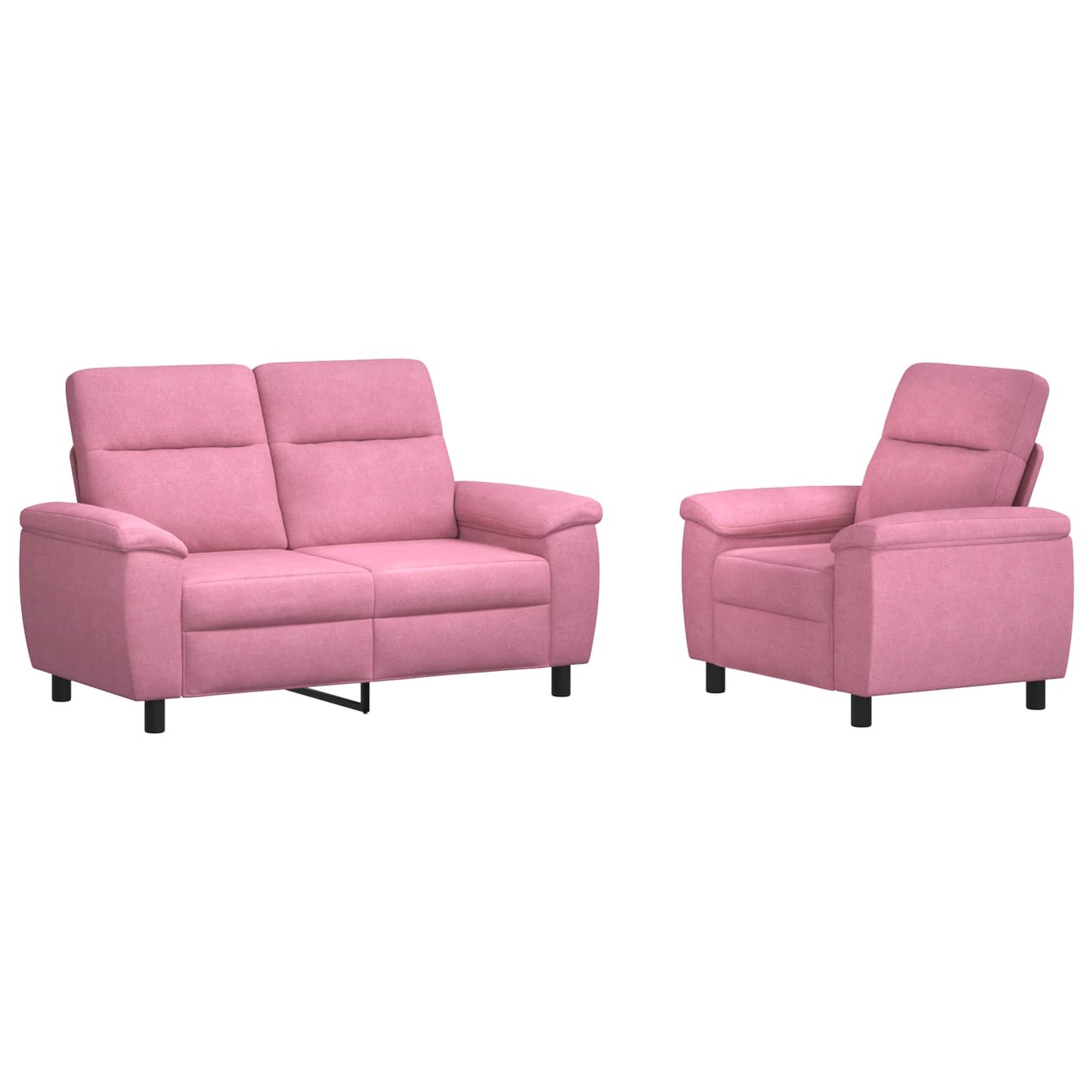 vidaXL Σετ Καναπέ 2 pcs Ροζ Ύφασμα