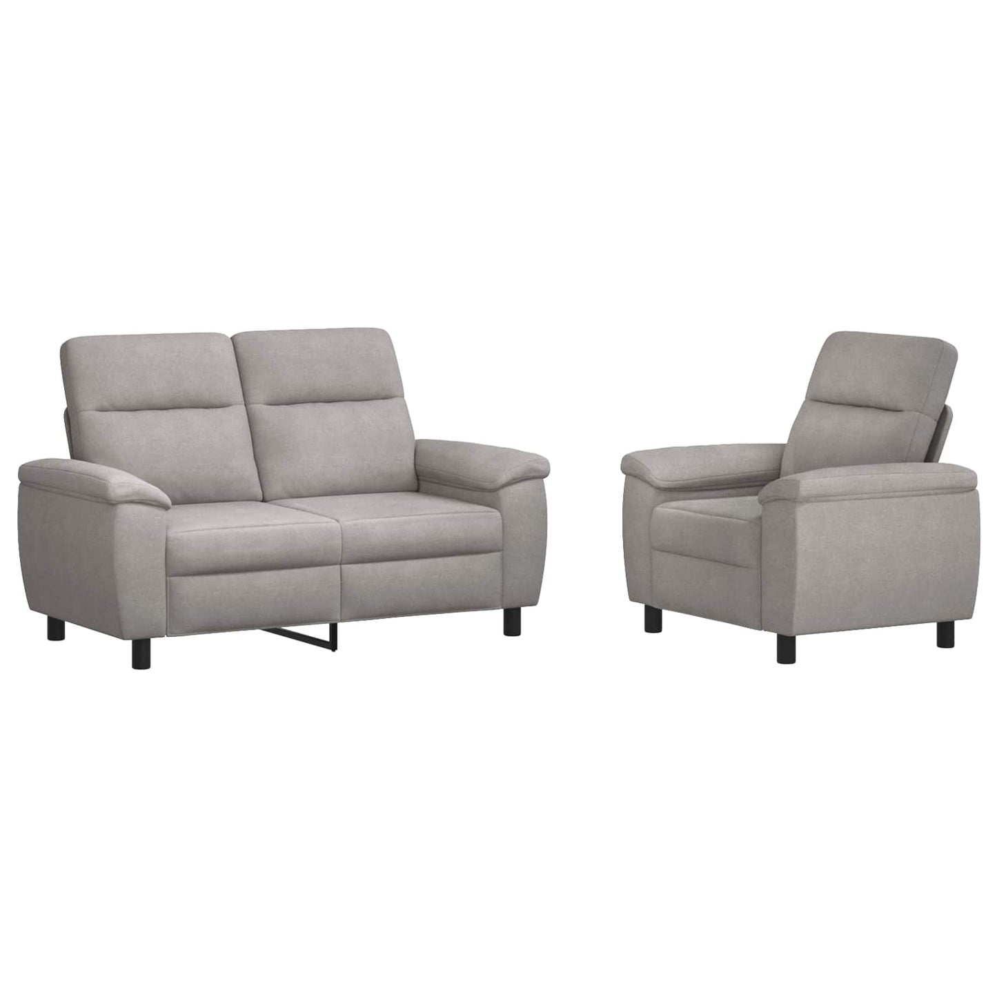 vidaXL Σετ Καναπέ 2 pcs Σκίουρος Γκρί Ύφασμα