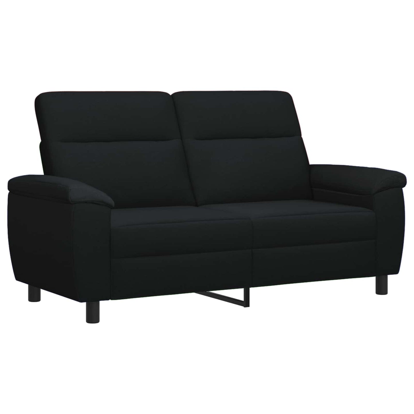 vidaXL Σετ Καναπέ 2 pcs Μαύρο Ύφασμα