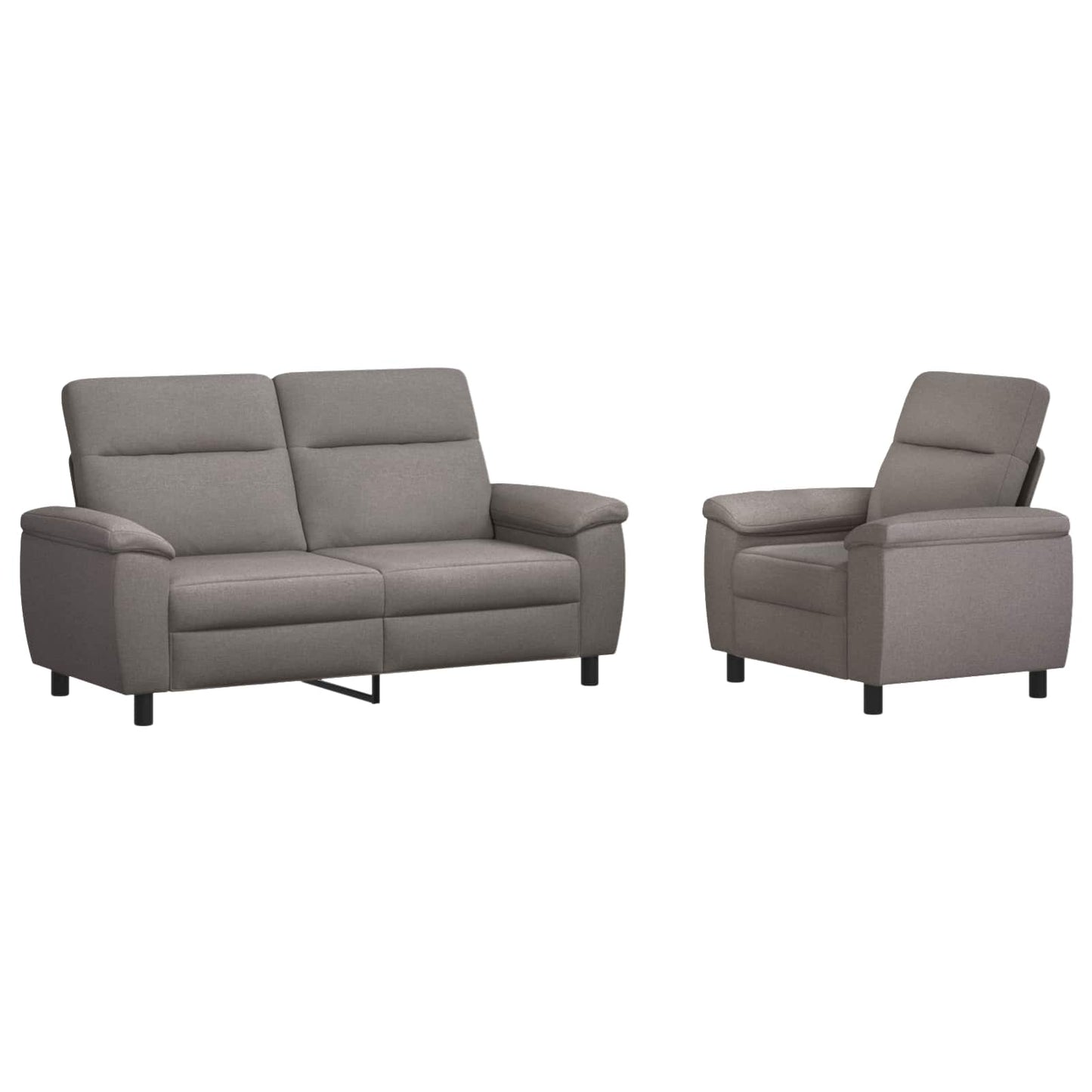 vidaXL Σετ Καναπέ 2 pcs Taupe Ύφασμα