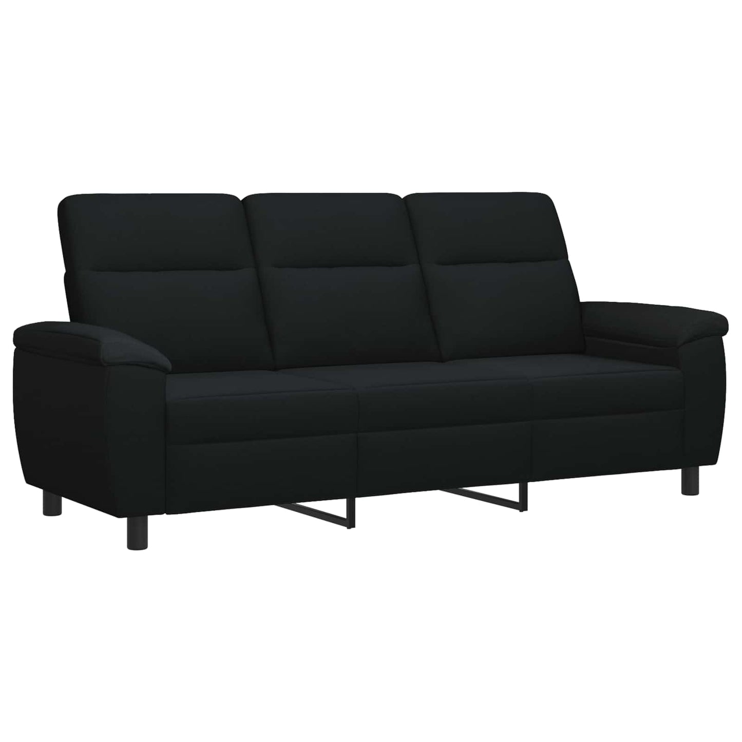 vidaXL Σετ Καναπέ 2 pcs Μαύρο Ύφασμα