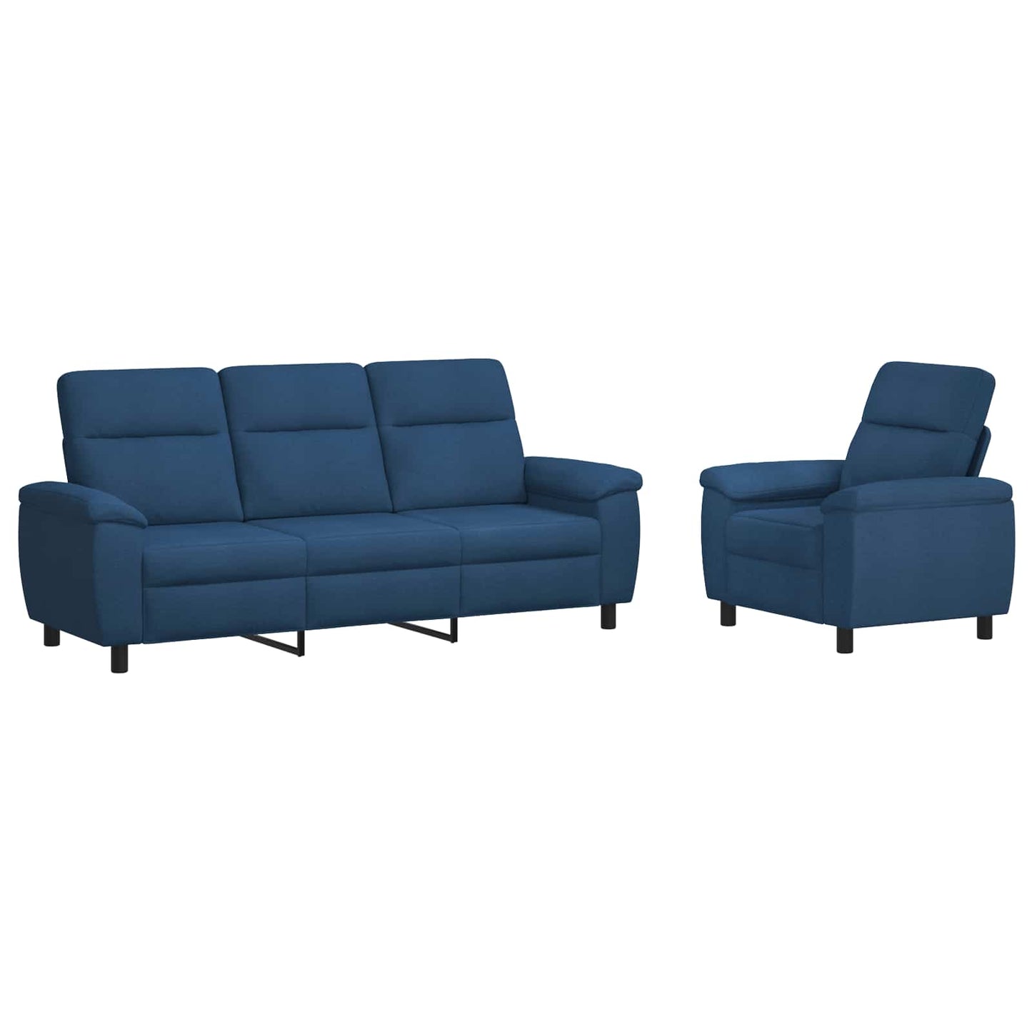 vidaXL Σετ Καναπέ 2 pcs Μπλε Ύφασμα