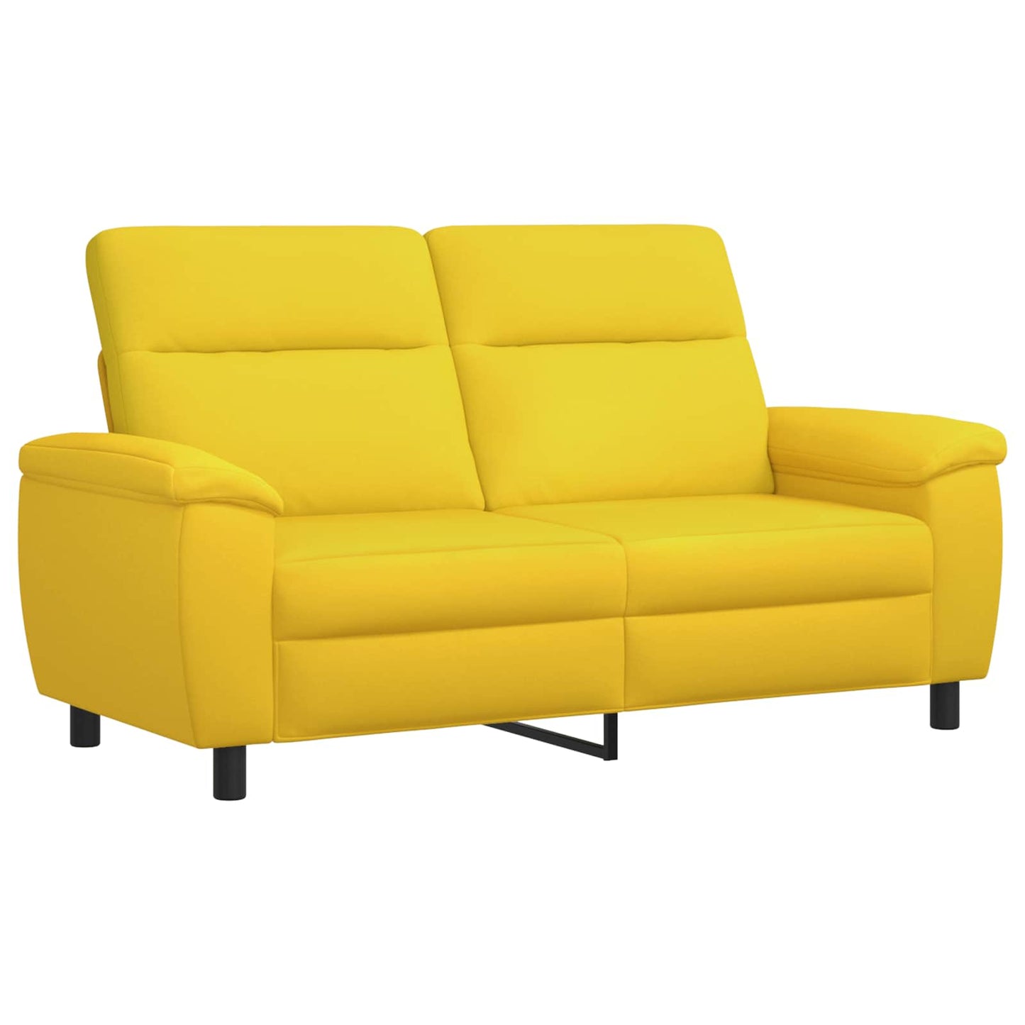 vidaXL Σετ Καναπέ 3 pcs Απαλό Κίτρινο Ύφασμα