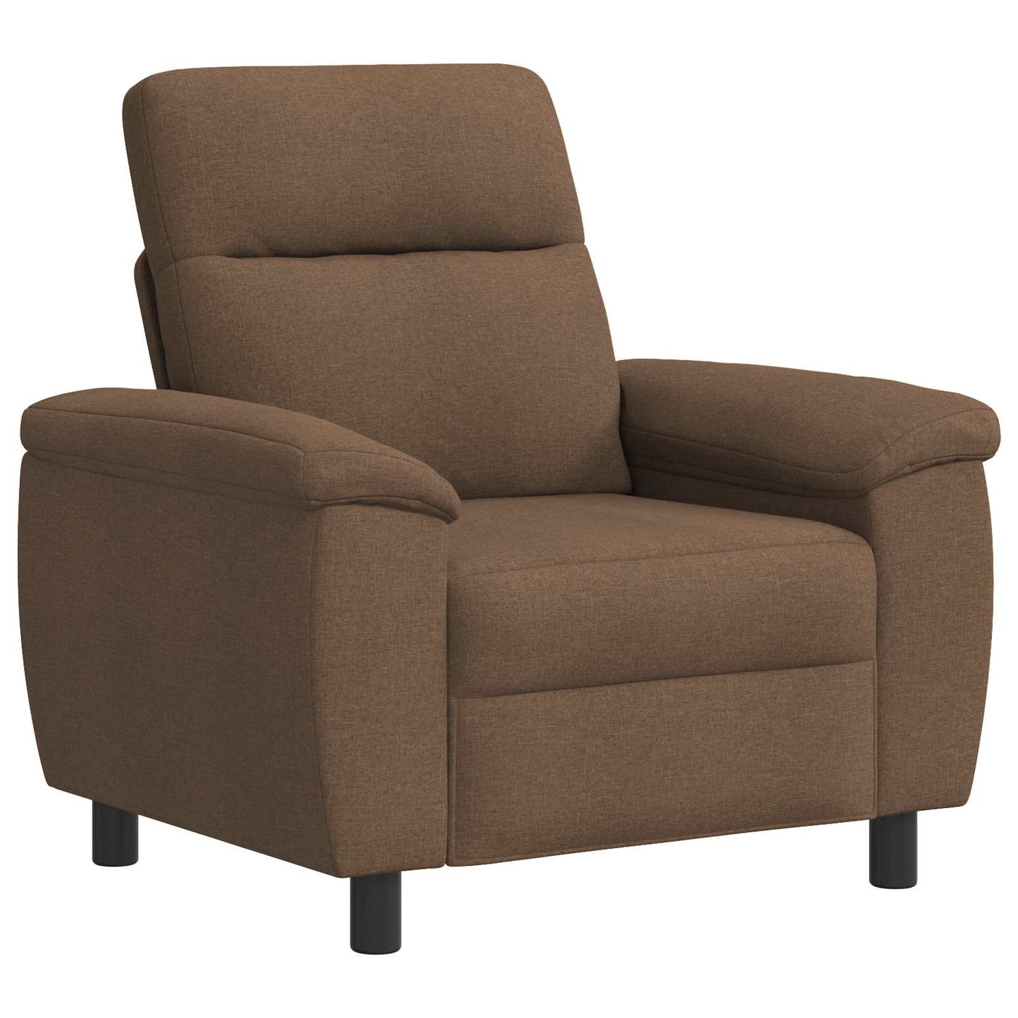 vidaXL Σετ Καναπέ 3 pcs Καφέ Ύφασμα