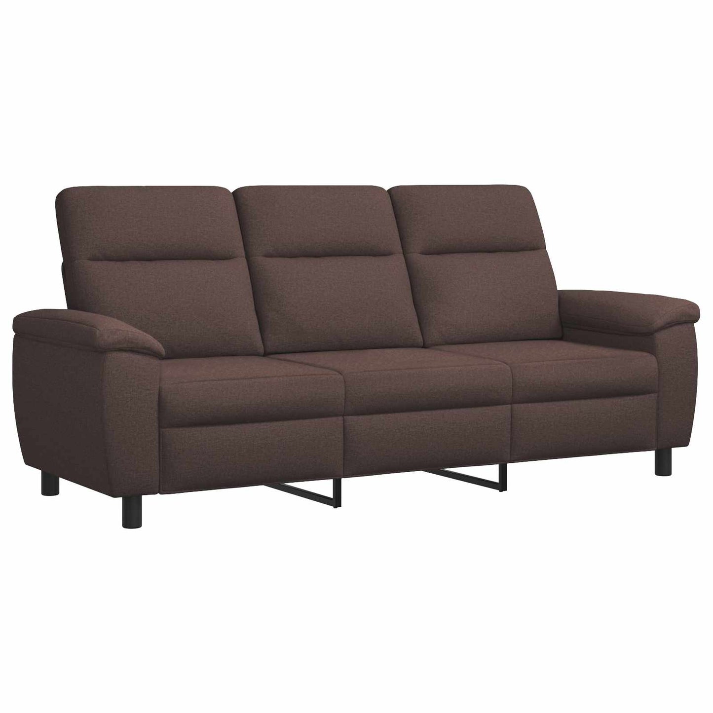 vidaXL Σετ Καναπέ 2 pcs Σκούρο Καφέ Ύφασμα