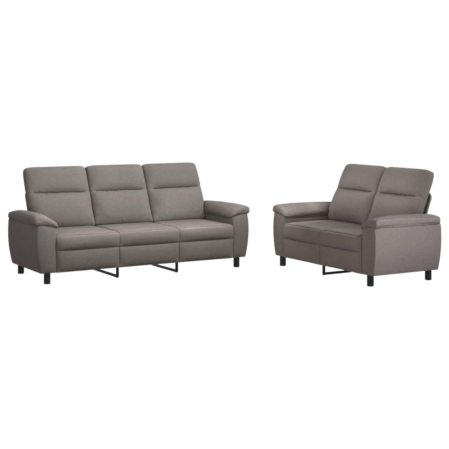 vidaXL Σετ Καναπέ 2 pcs Taupe Ύφασμα