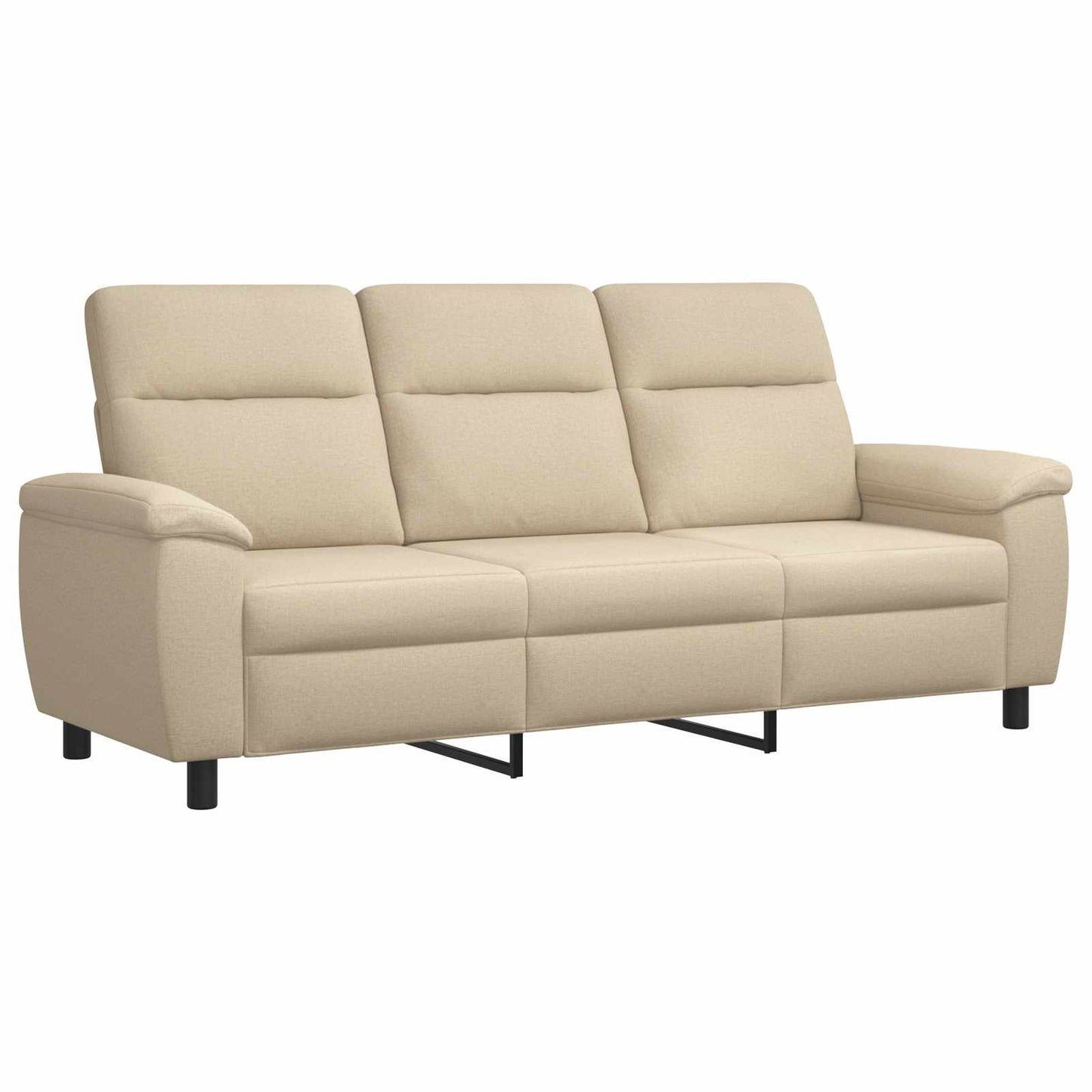 vidaXL Σετ Καναπέ 2 pcs Κρεμ Ύφασμα