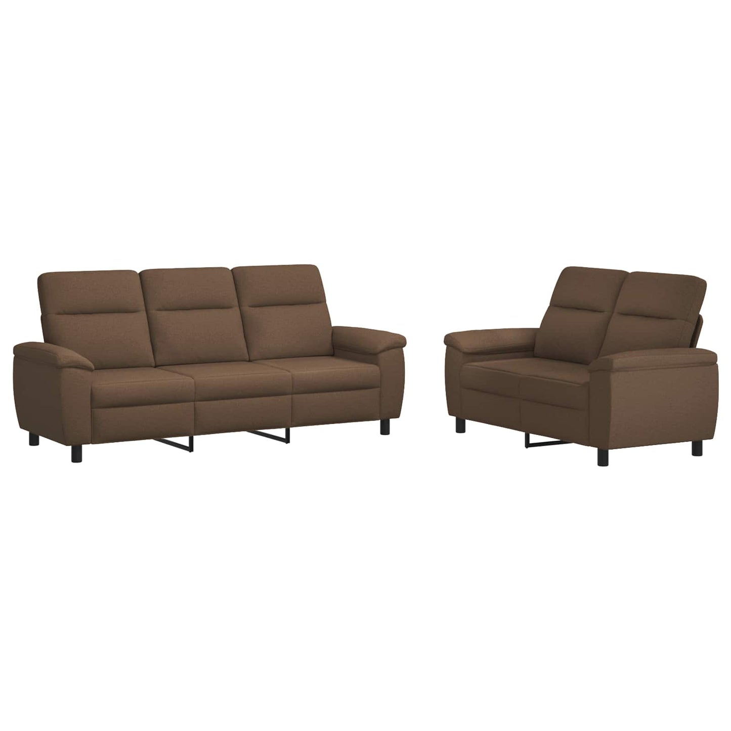 vidaXL Σετ Καναπέ 2 pcs Καφέ Ύφασμα