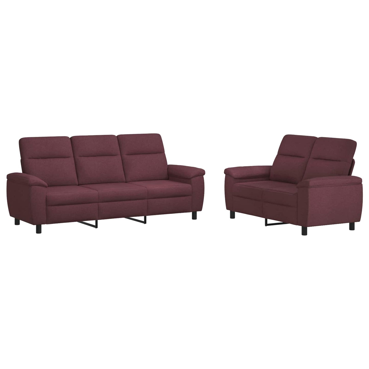 vidaXL Σετ Καναπέ 2 pcs Μοβ Ύφασμα