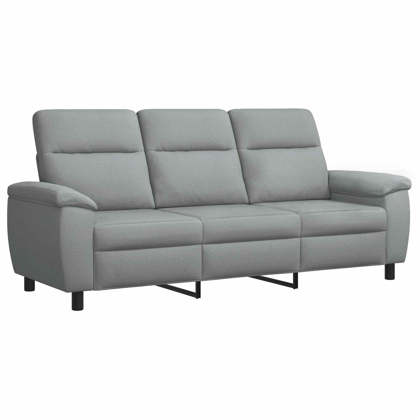 vidaXL Σετ Καναπέ 2 pcs Ανοιχτό γκρι Ύφασμα