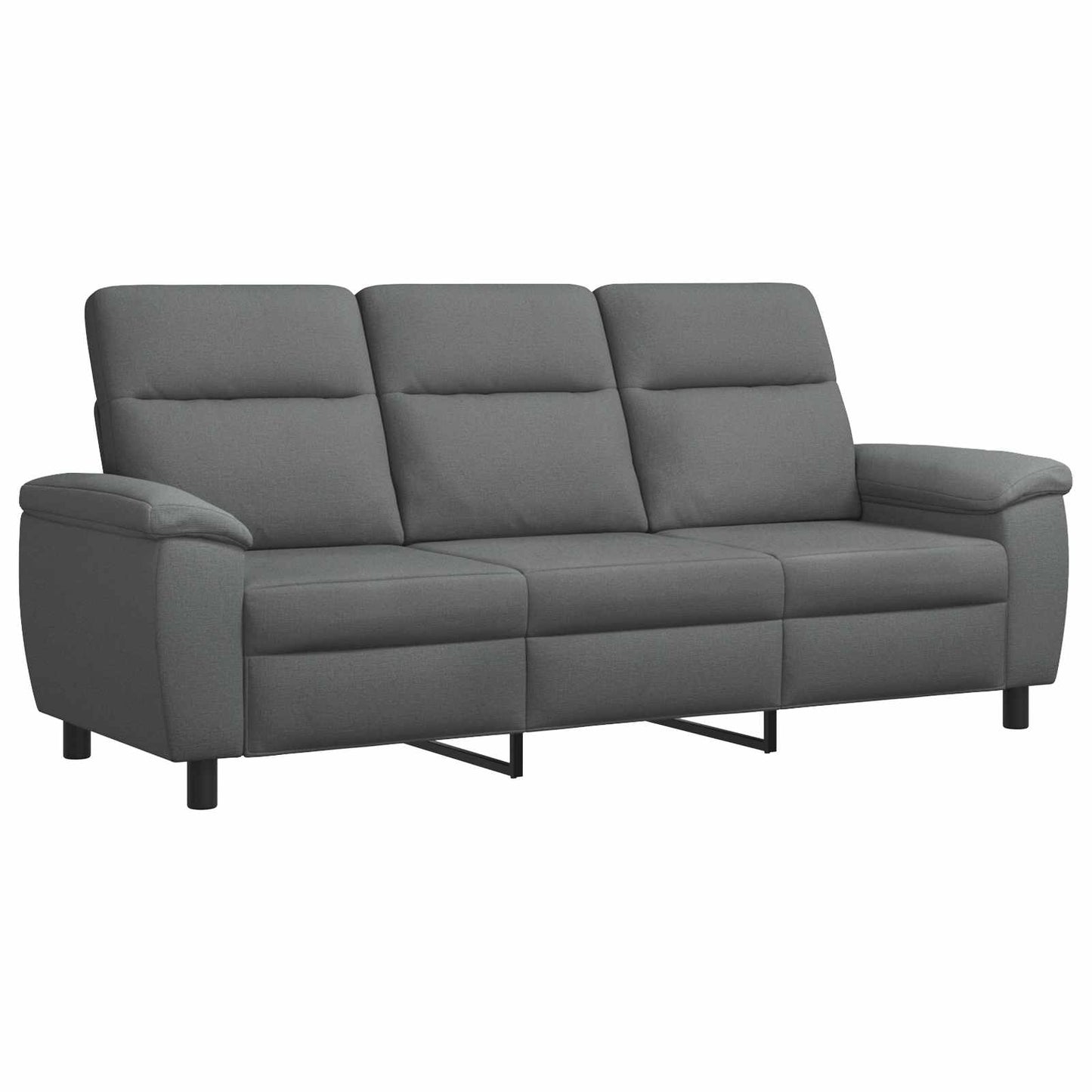 vidaXL Σετ Καναπέ 2 pcs Σκούρο Γκρι Ύφασμα