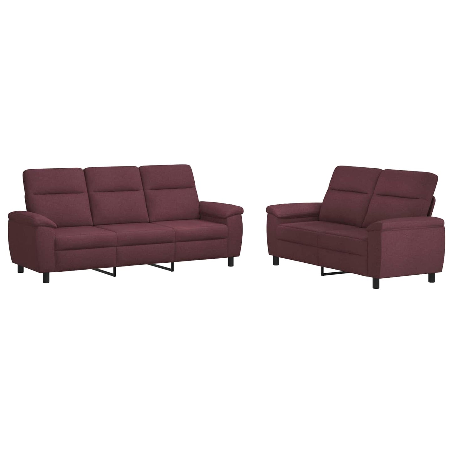 vidaXL Σετ Καναπέ 2 pcs Μοβ Ύφασμα