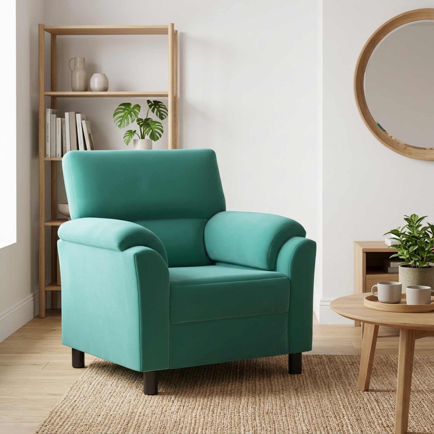 vidaXL Καναπές Τιρκουάζ 94 x 85 x 93 εκ Βελούδο