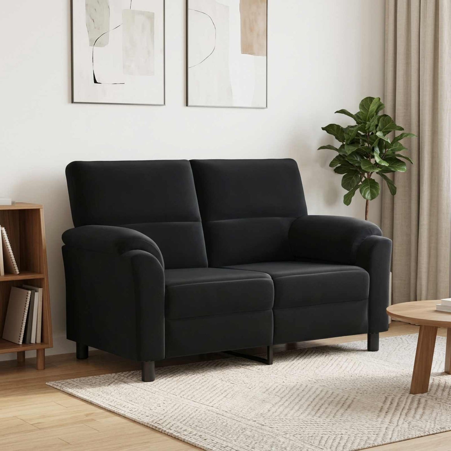 vidaXL Καναπές Μαύρο 154 x 85 x 93 εκ Βελούδο