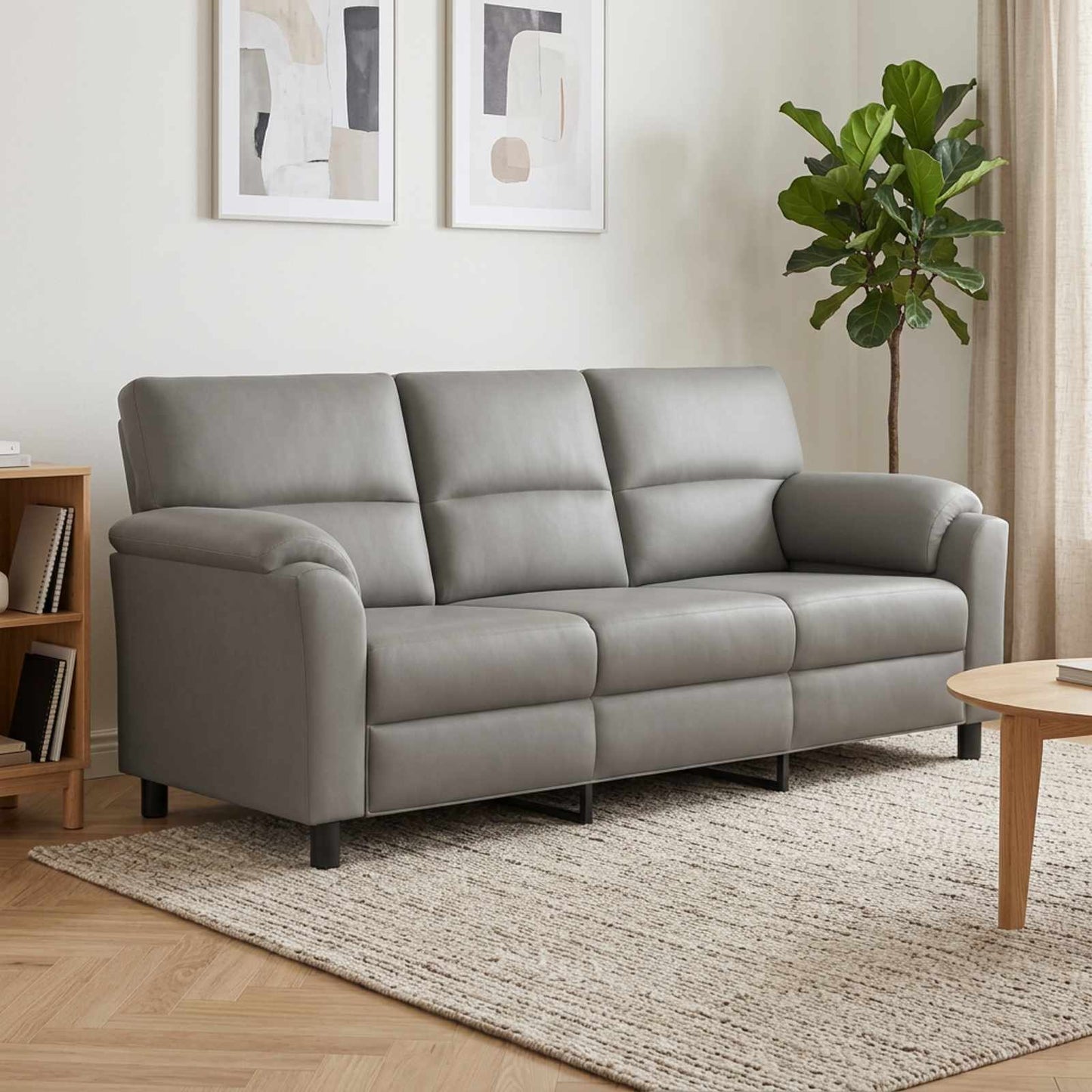 vidaXL Καναπές Ανοιχτό γκρι 214 x 85 x 93 εκ Βελούδο