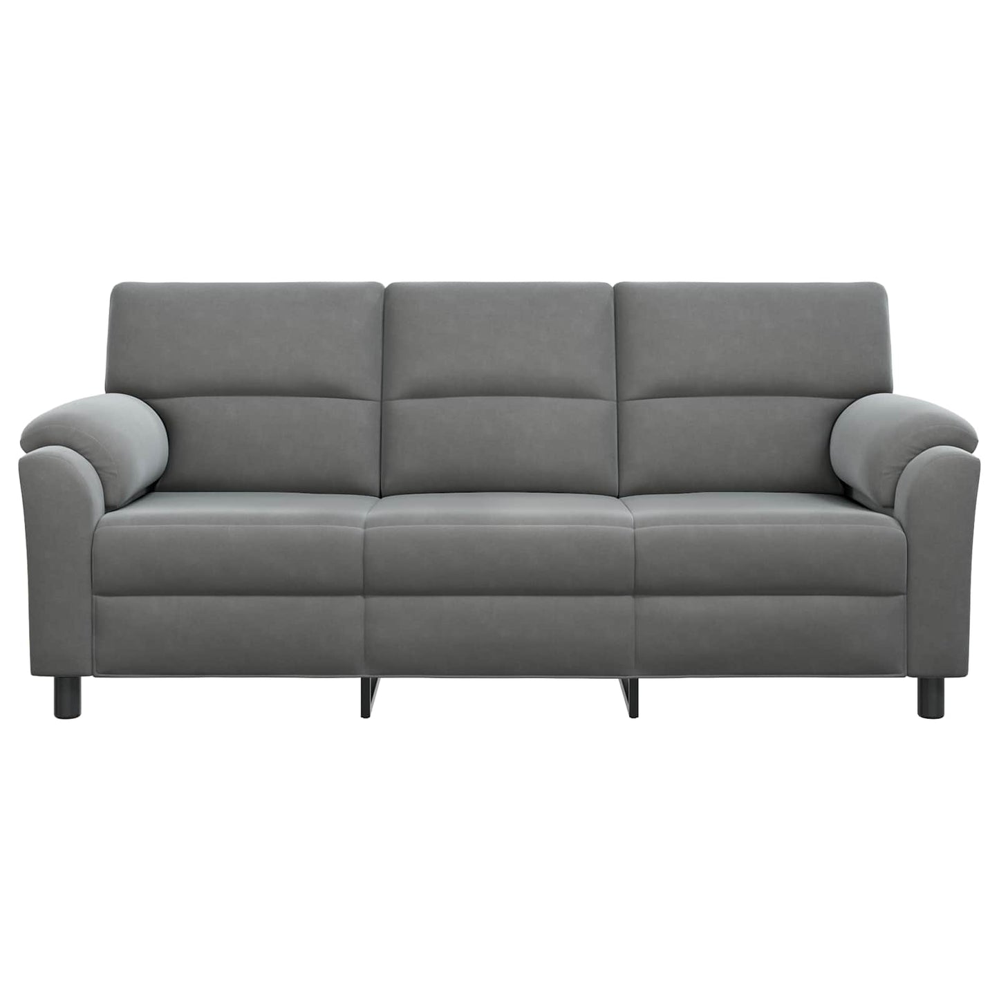vidaXL Καναπές Σκούρο Γκρι 214 x 85 x 93 εκ Βελούδο