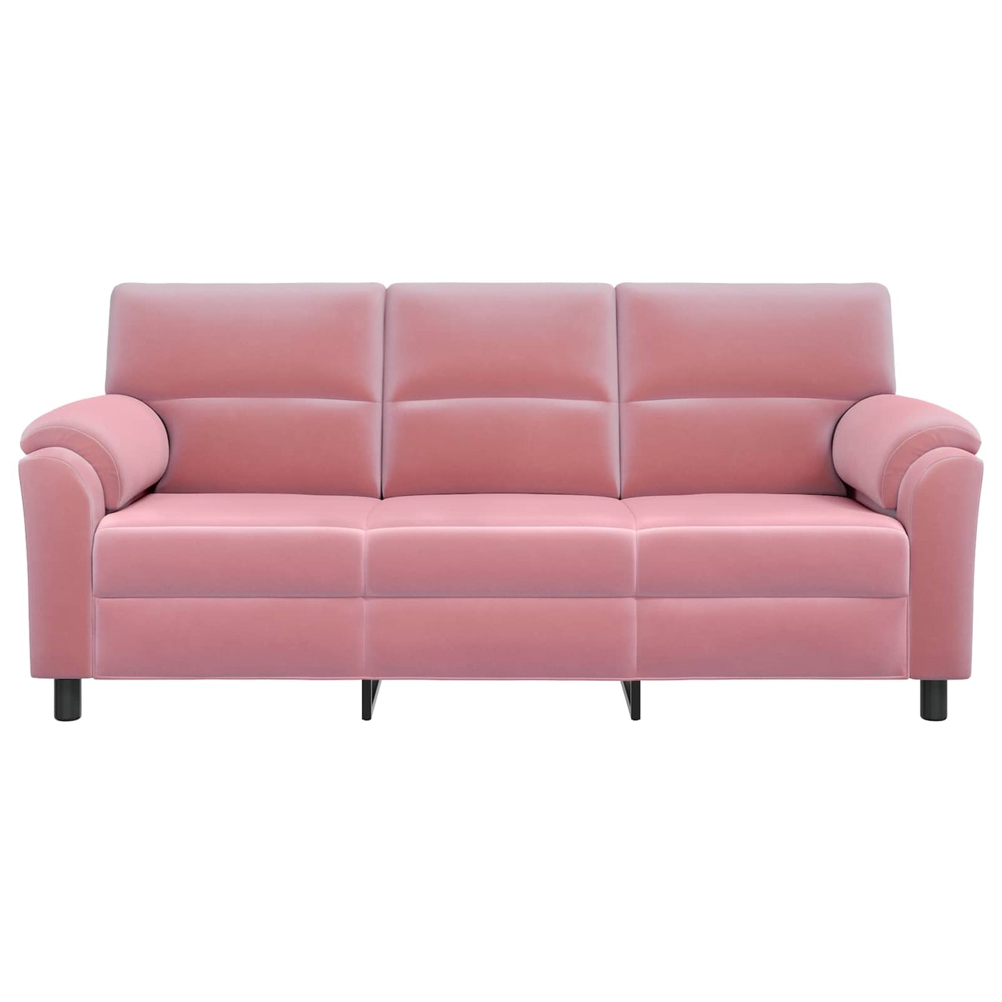 vidaXL Καναπές Ροζ 214 x 85 x 93 εκ Βελούδο