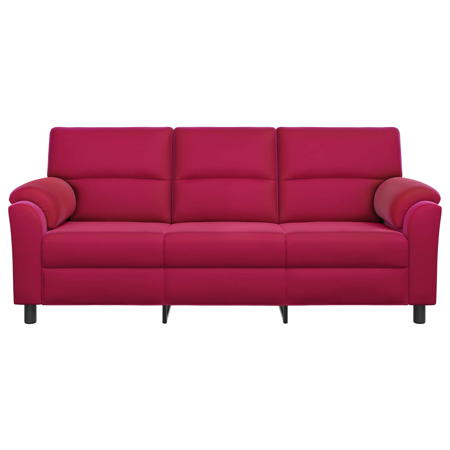 vidaXL Καναπές Κόκκινο 214 x 85 x 93 εκ Βελούδο