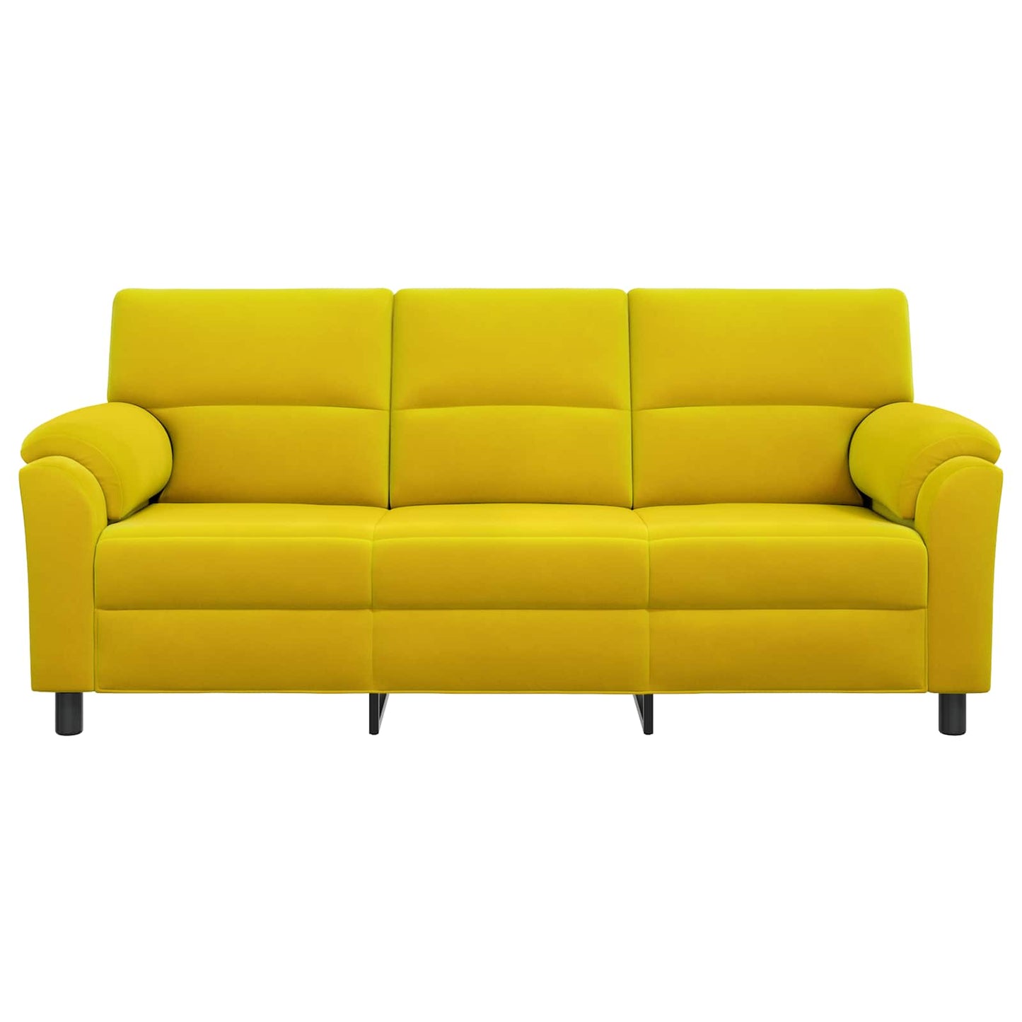 vidaXL Καναπές Κίτρινο 214 x 85 x 93 εκ Βελούδο