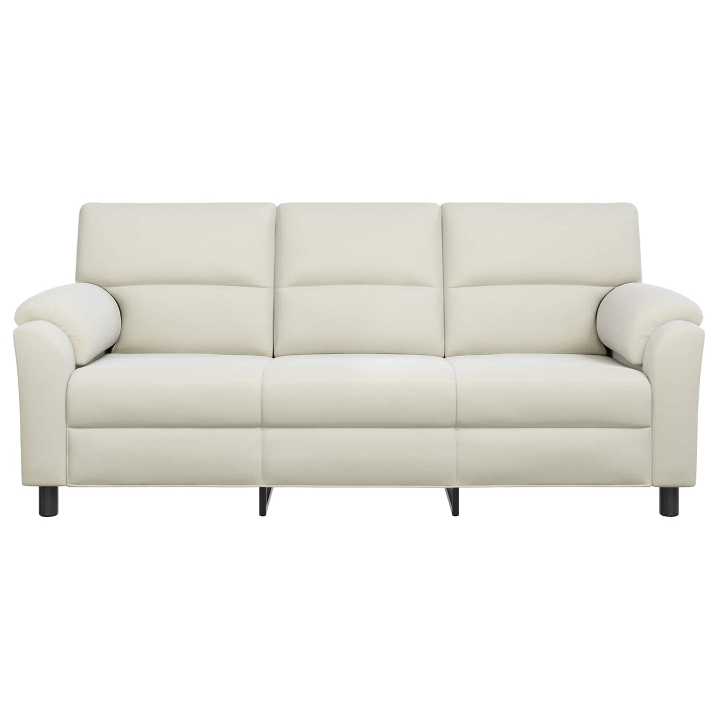 vidaXL Καναπές Κρεμ 214 x 85 x 93 εκ Βελούδο