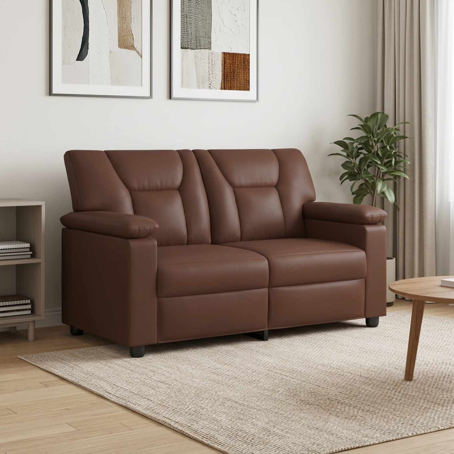 vidaXL Καναπές Καφέ 151 x 85 x 93 εκ. Τεχνητό Δέρμα