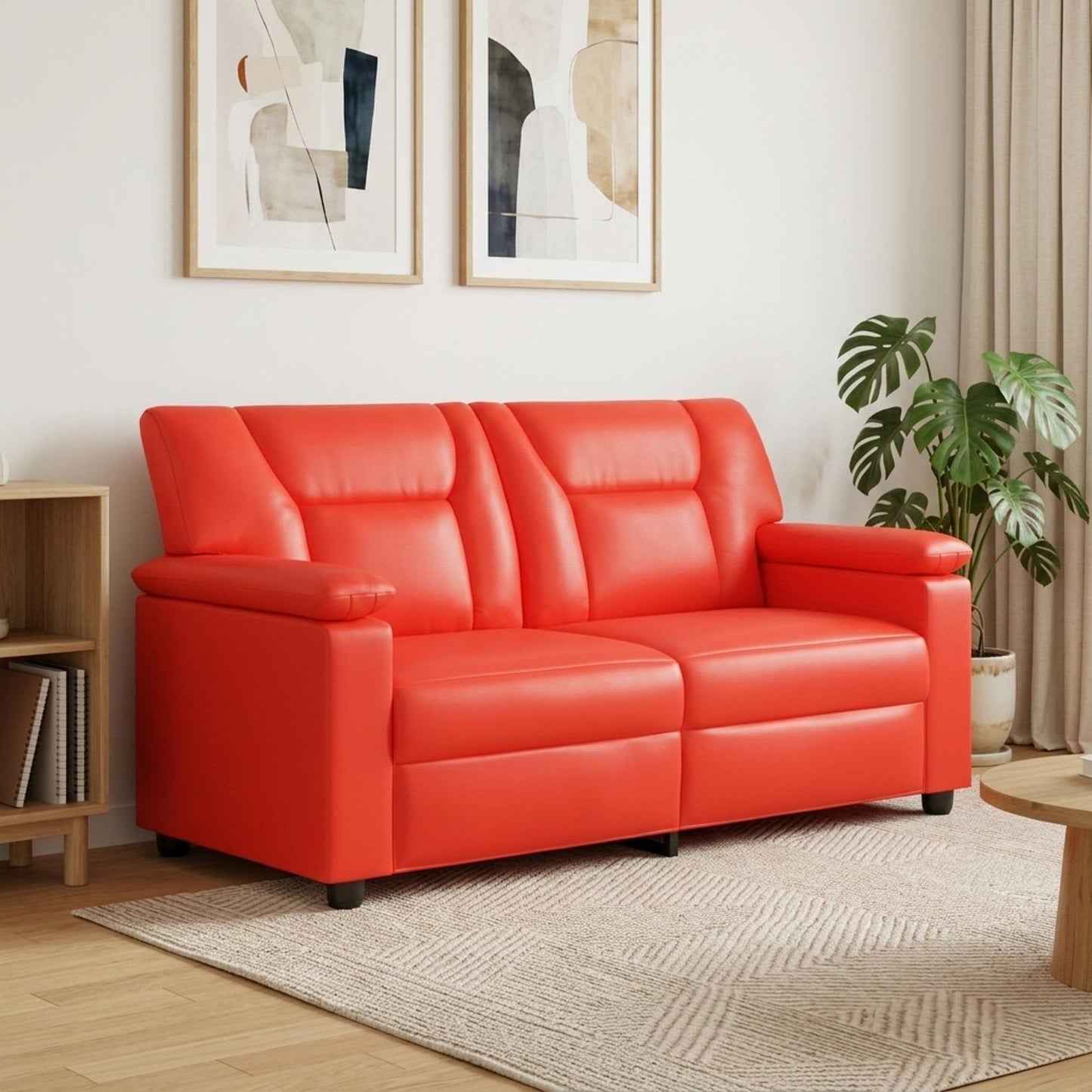 vidaXL Καναπές Κόκκινο 171 x 85 x 93 εκ. Τεχνητό Δέρμα