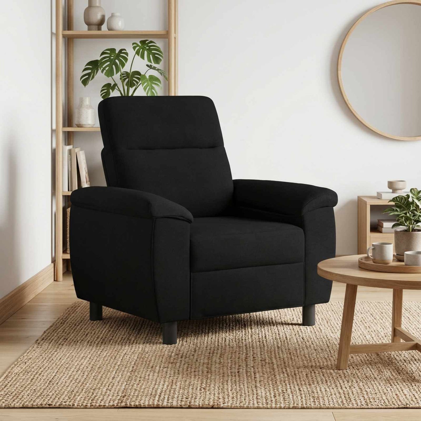 vidaXL Καναπές Μαύρο 95 x 90 x 95 εκ Ύφασμα
