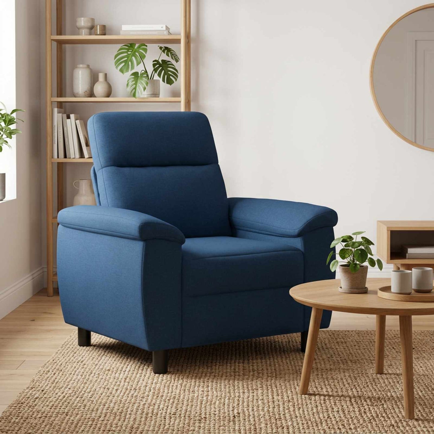 vidaXL Καναπές Μπλε 95 x 90 x 95 εκ Ύφασμα