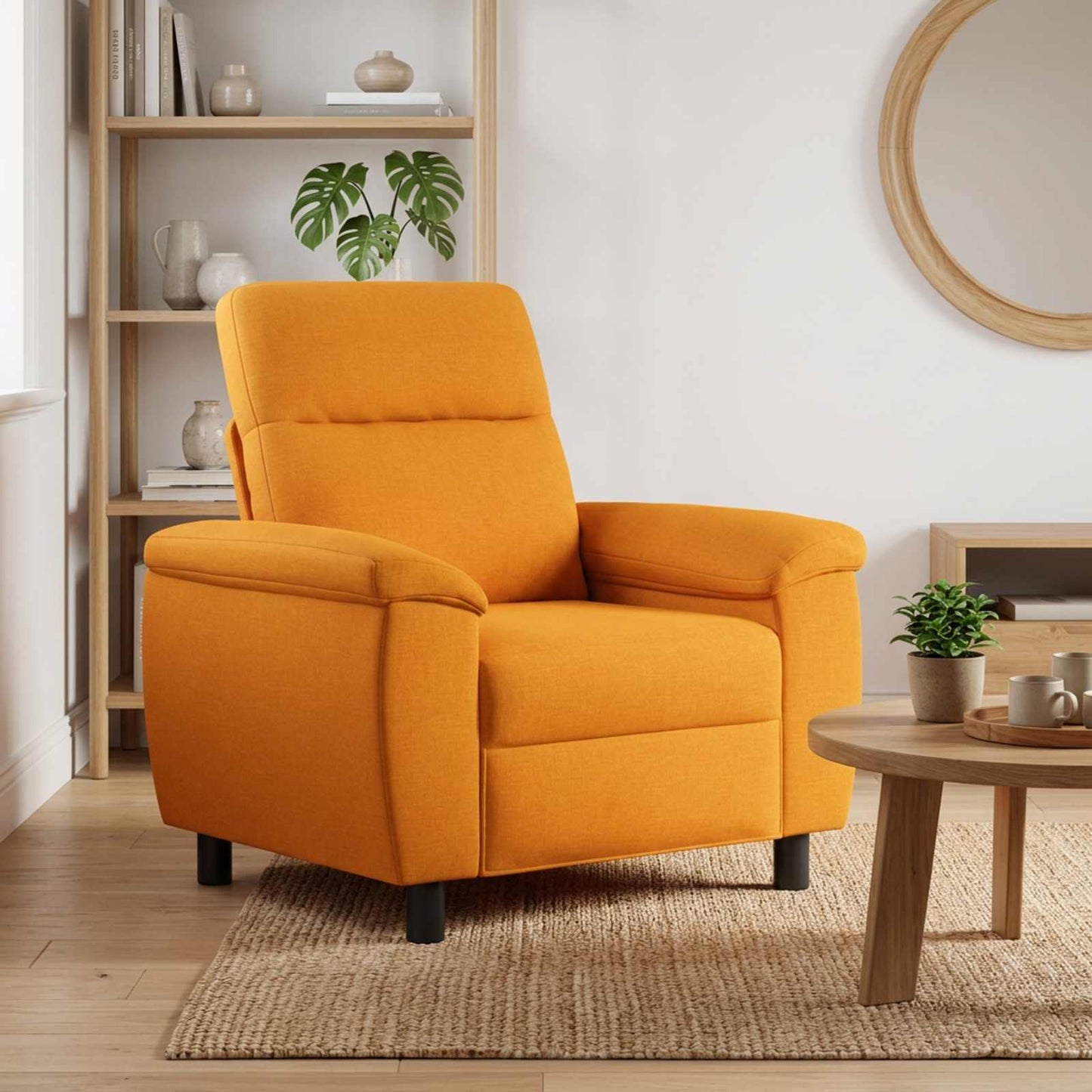 vidaXL Καναπές Σκούρο κίτρινο 95 x 90 x 95 εκ Ύφασμα