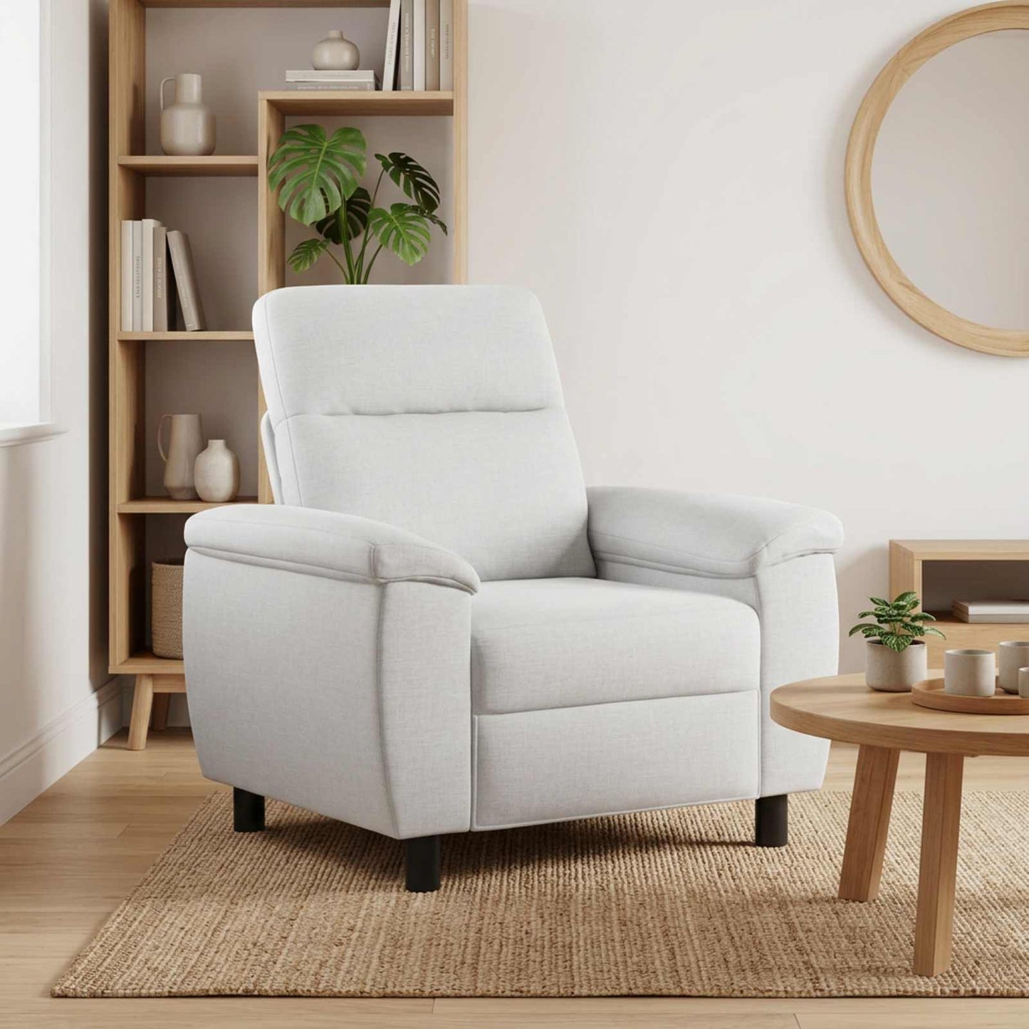 vidaXL Καναπές Λευκό 95 x 90 x 95 εκ Ύφασμα
