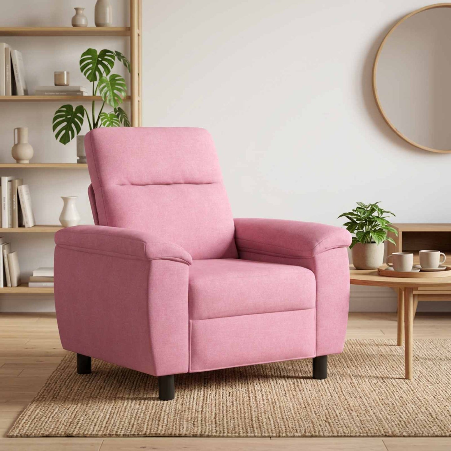 vidaXL Καναπές Ροζ 95 x 90 x 95 εκ Ύφασμα