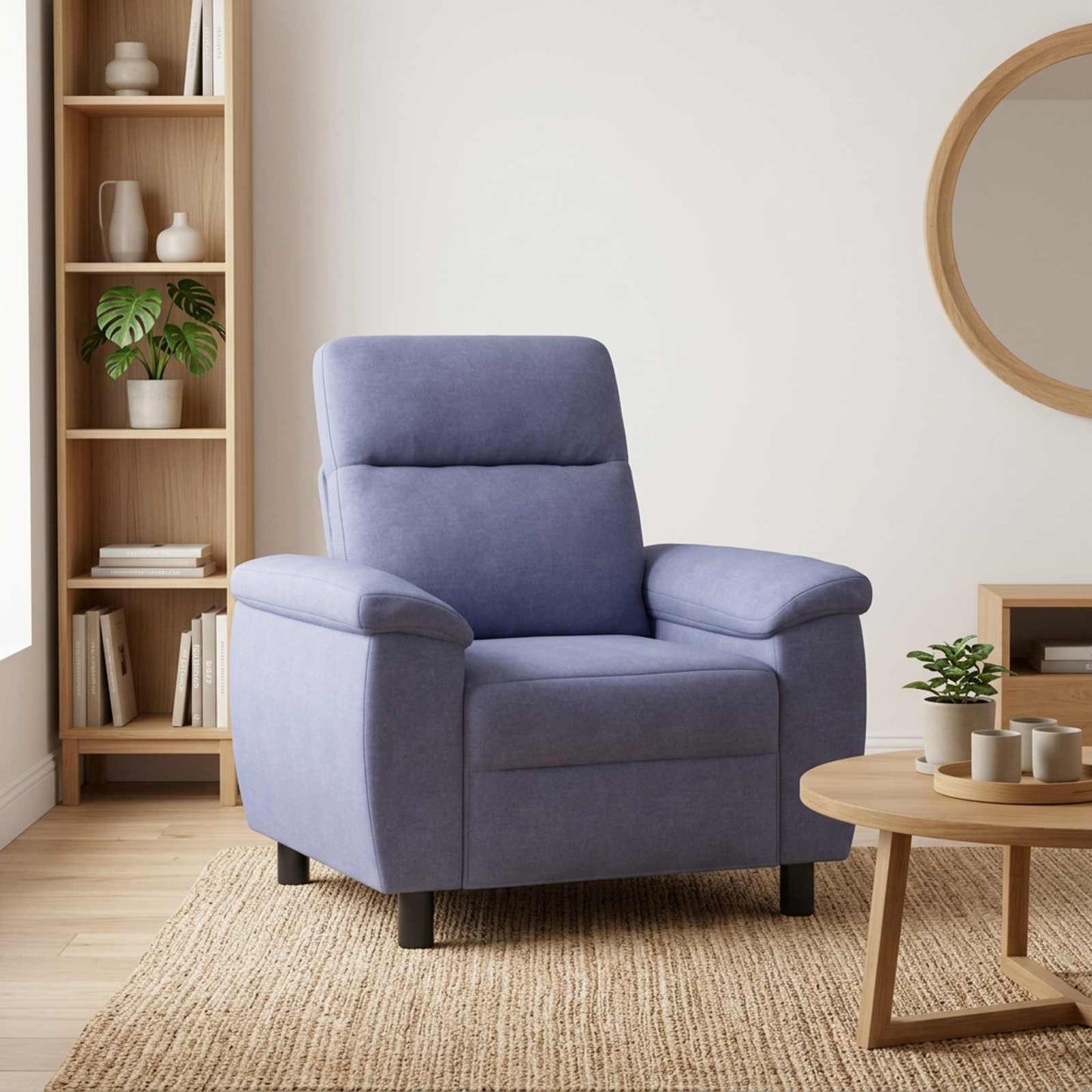 vidaXL Καναπές Μπλε τζην 95 x 90 x 95 εκ Ύφασμα