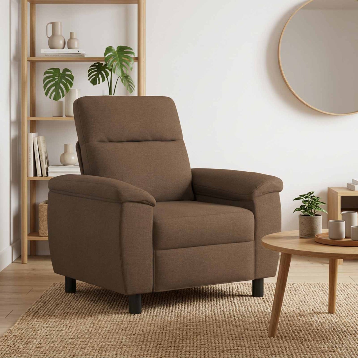 vidaXL Καναπές Καφέ 95 x 90 x 95 εκ Ύφασμα