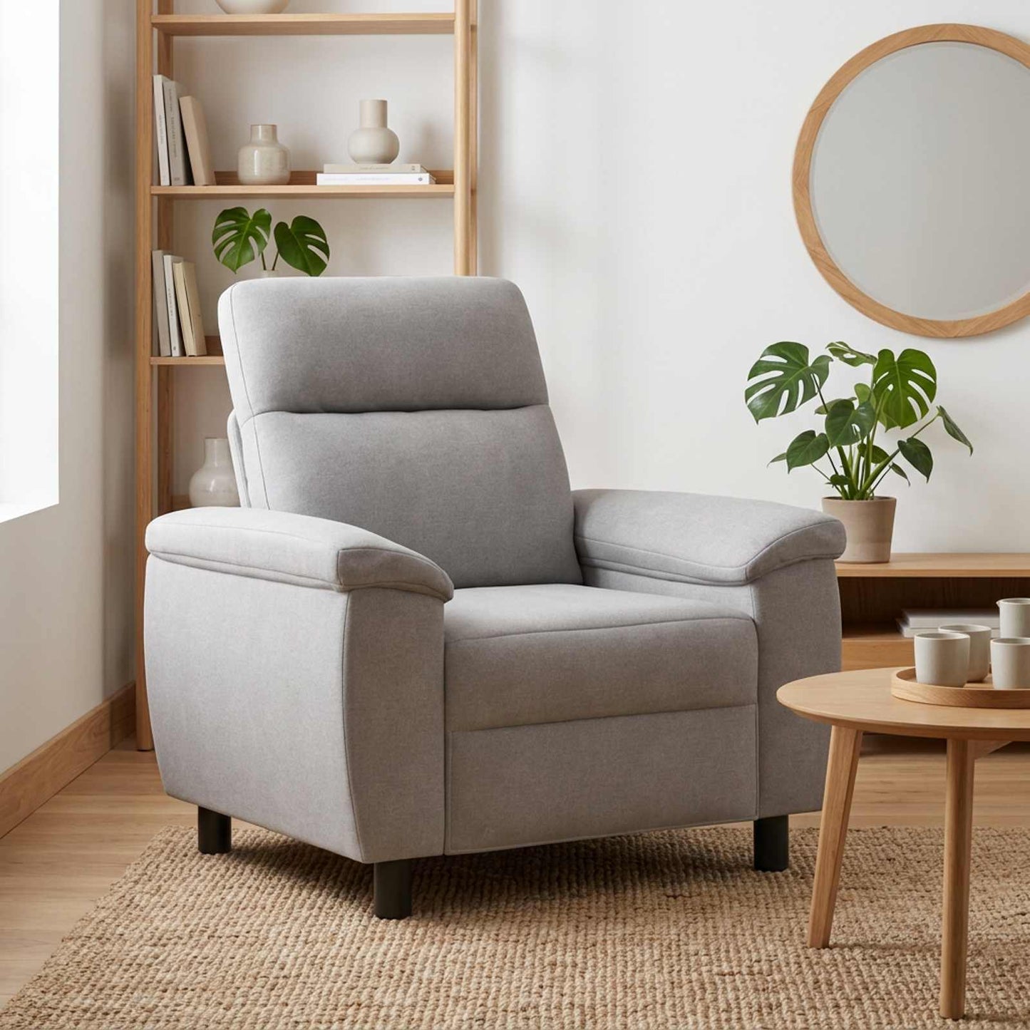 vidaXL Καναπές Σκίουρος Γκρί 95 x 90 x 95 εκ Ύφασμα
