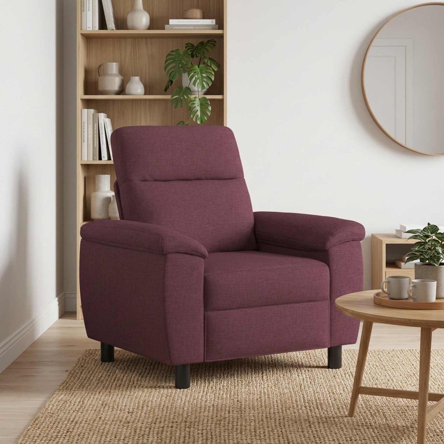 vidaXL Καναπές Μοβ 95 x 90 x 95 εκ Ύφασμα