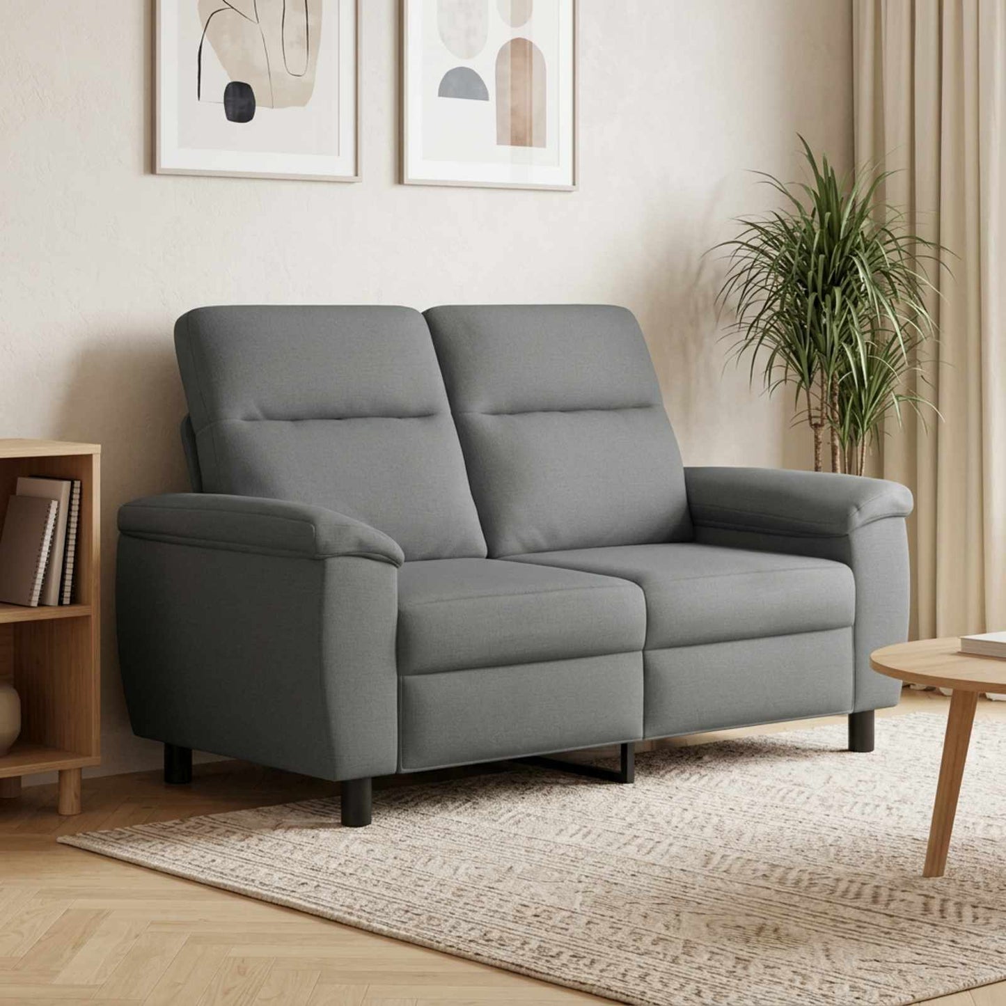 vidaXL Καναπές Σκούρο Γκρι 158 x 90 x 95 εκ Ύφασμα