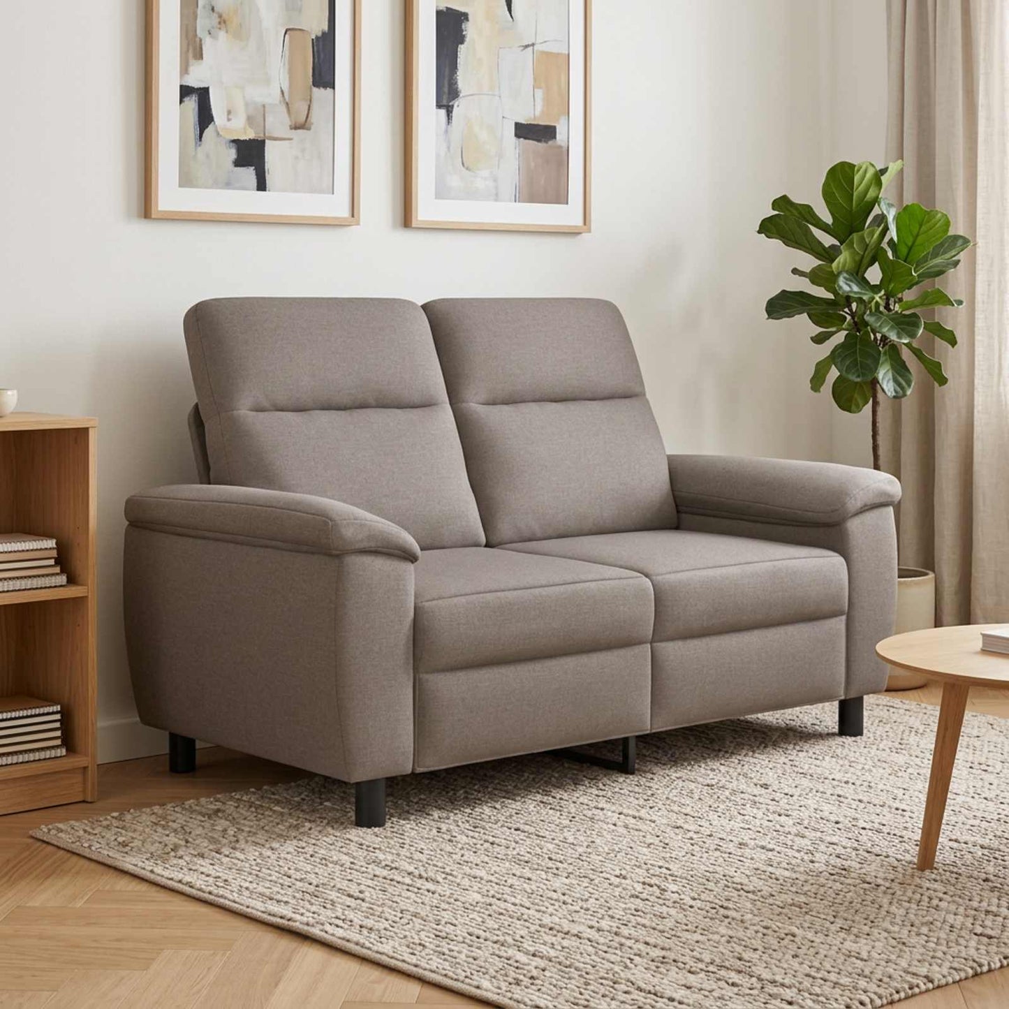 vidaXL Καναπές Taupe 158 x 90 x 95 εκ Ύφασμα