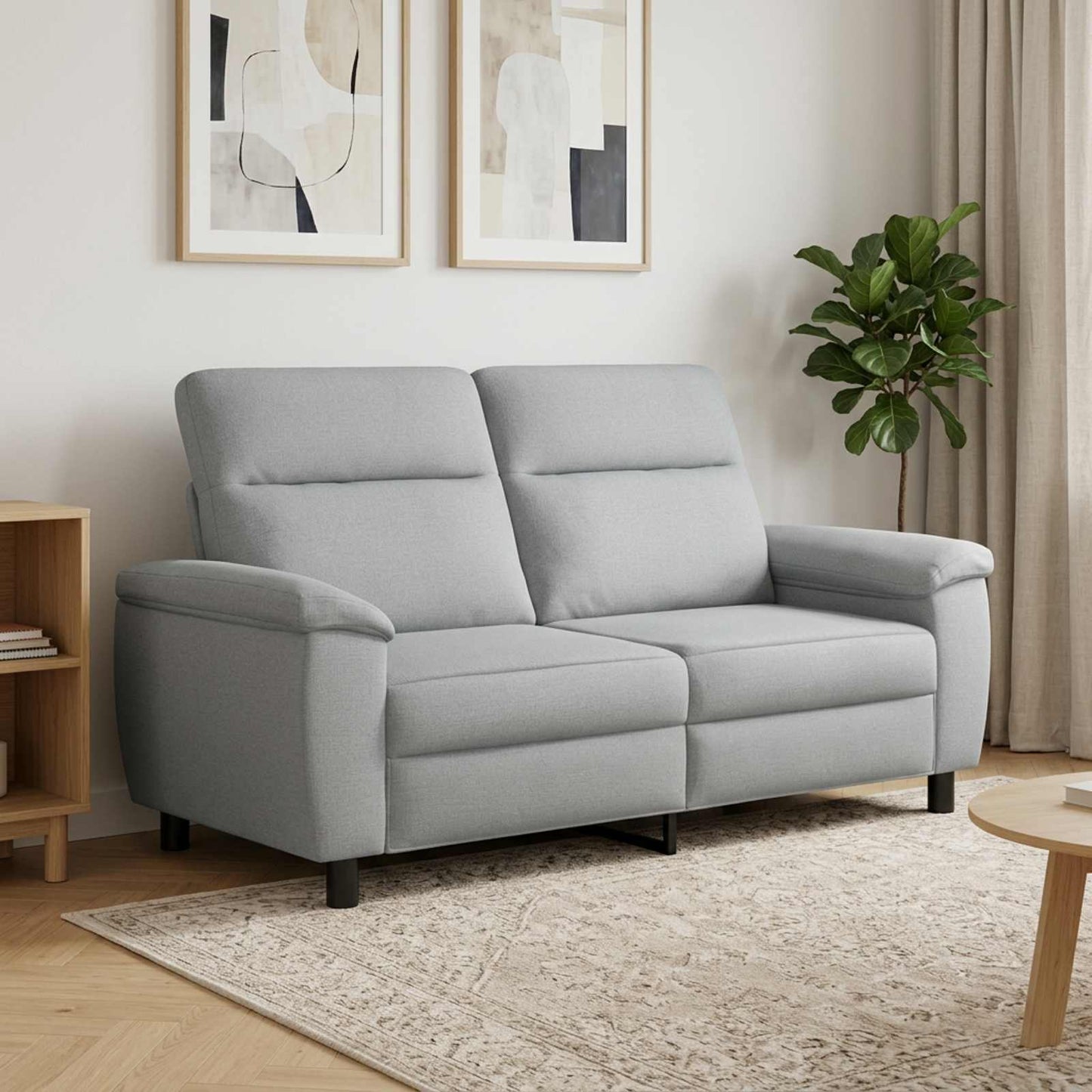 vidaXL Καναπές Ανοιχτό γκρι 178 x 90 x 95 εκ Ύφασμα
