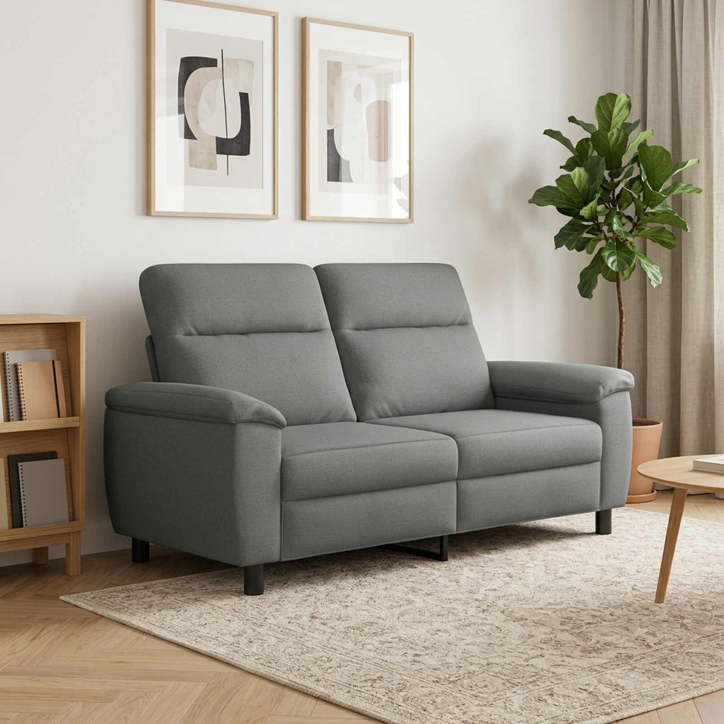 vidaXL Καναπές Σκούρο Γκρι 178 x 90 x 95 εκ Ύφασμα