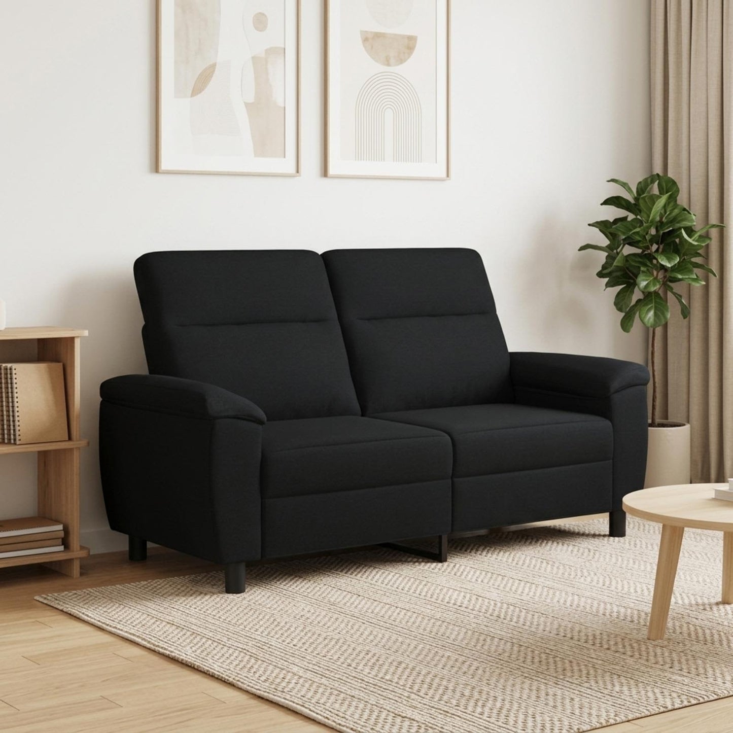 vidaXL Καναπές Μαύρο 178 x 90 x 95 εκ Ύφασμα