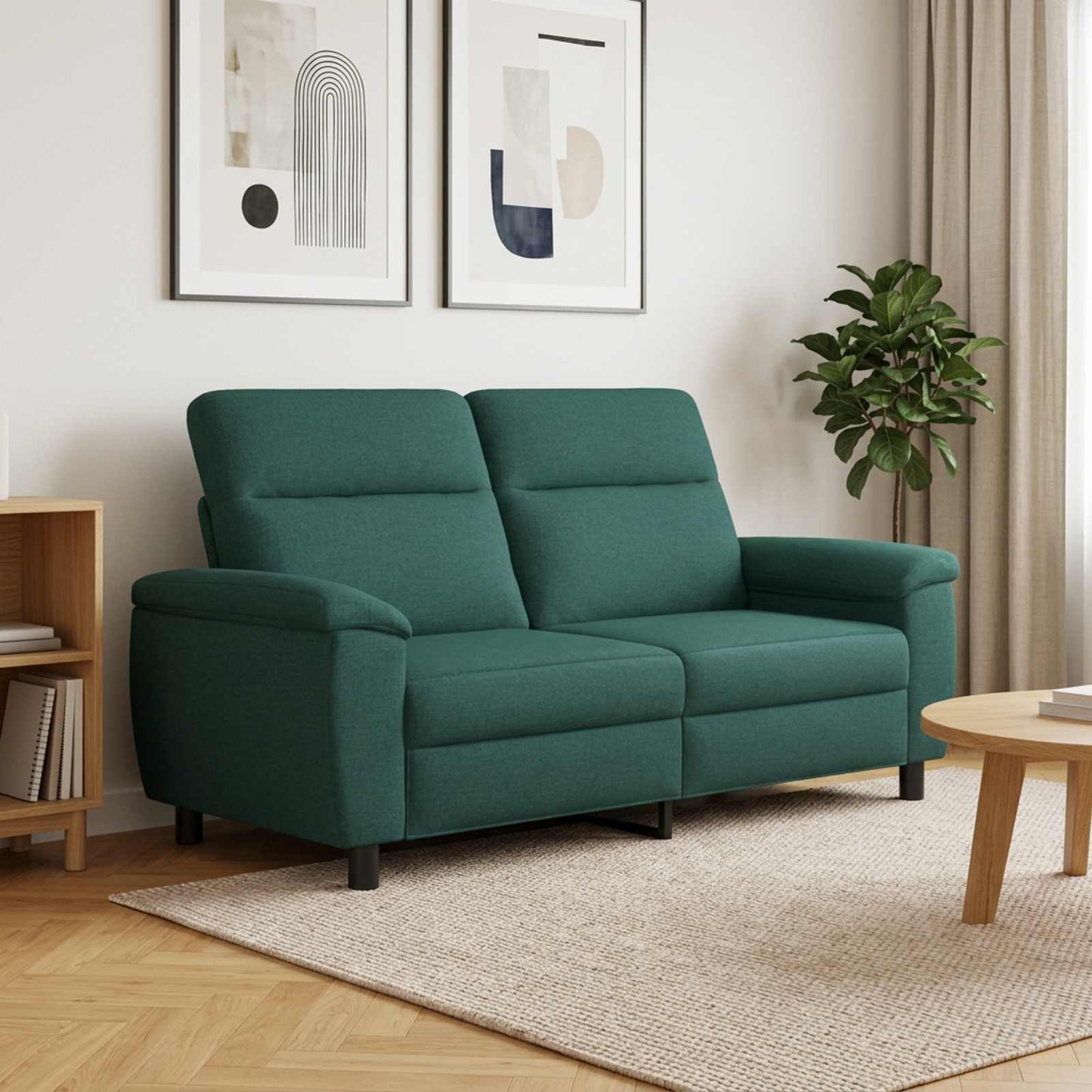 vidaXL Καναπές Σκούρο Πράσινο 178 x 90 x 95 εκ Ύφασμα