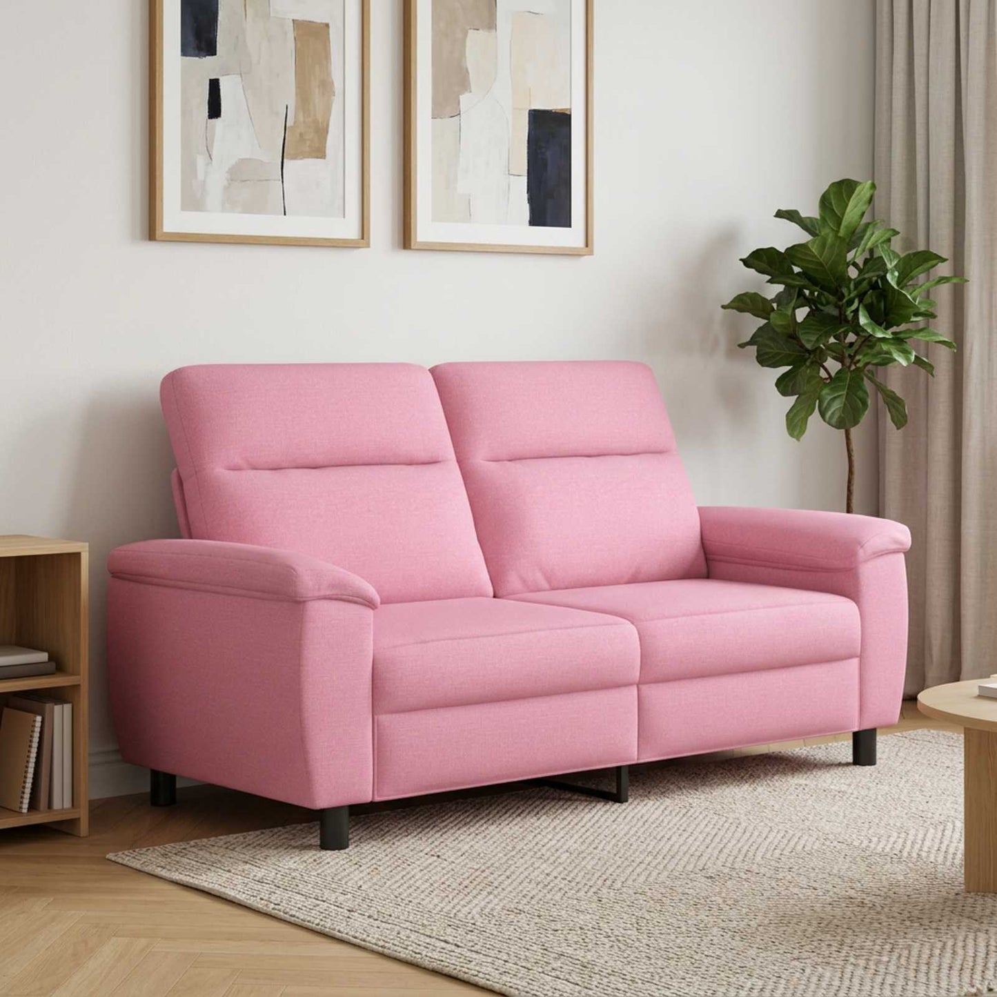 vidaXL Καναπές Ροζ 178 x 90 x 95 εκ Ύφασμα