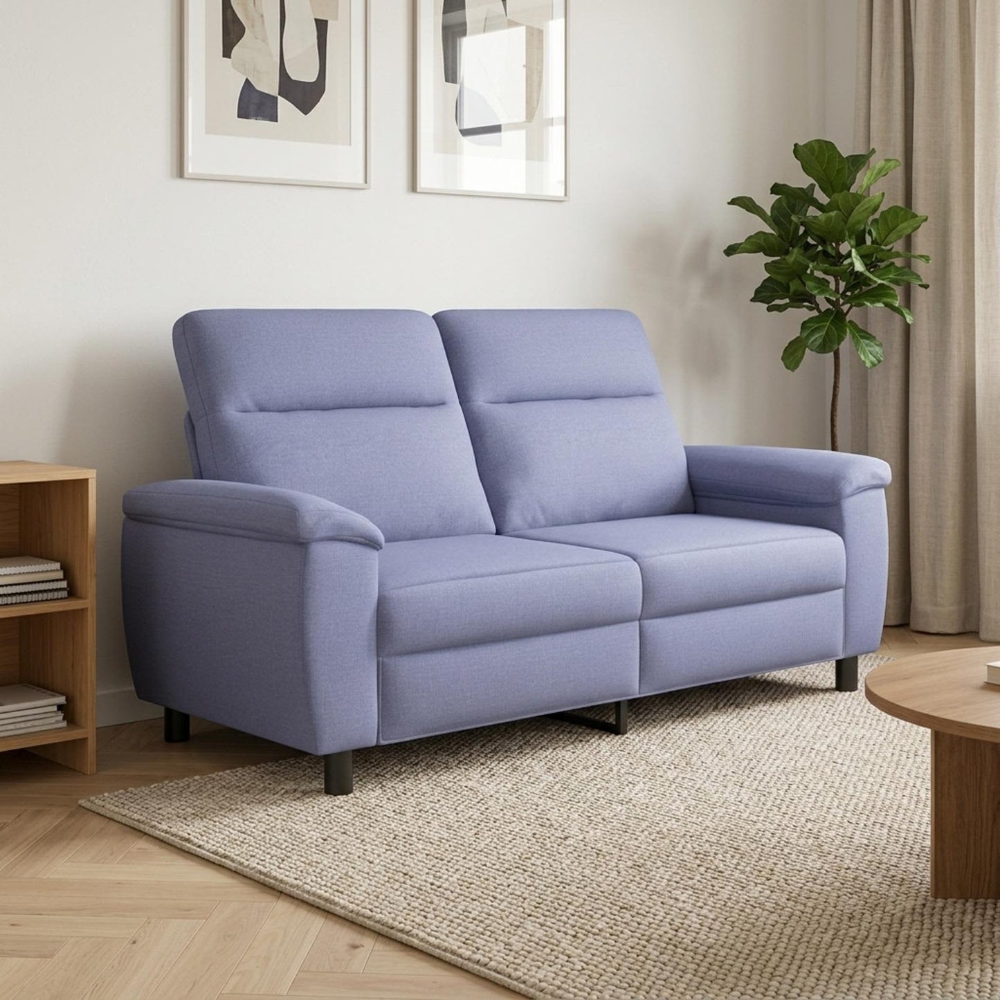 vidaXL Καναπές Μπλε τζην 178 x 90 x 95 εκ Ύφασμα